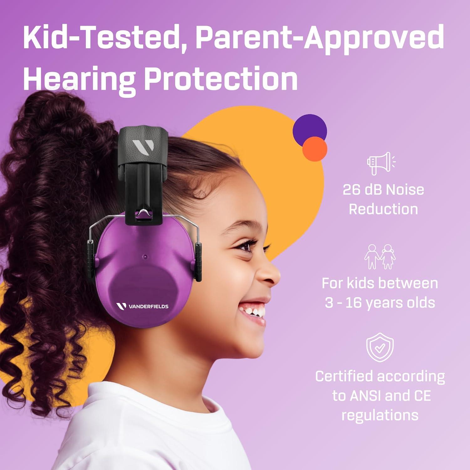 Auriculares Canceladores de Ruido Vanderfields para Niños - Protección Auditiva Ajustable