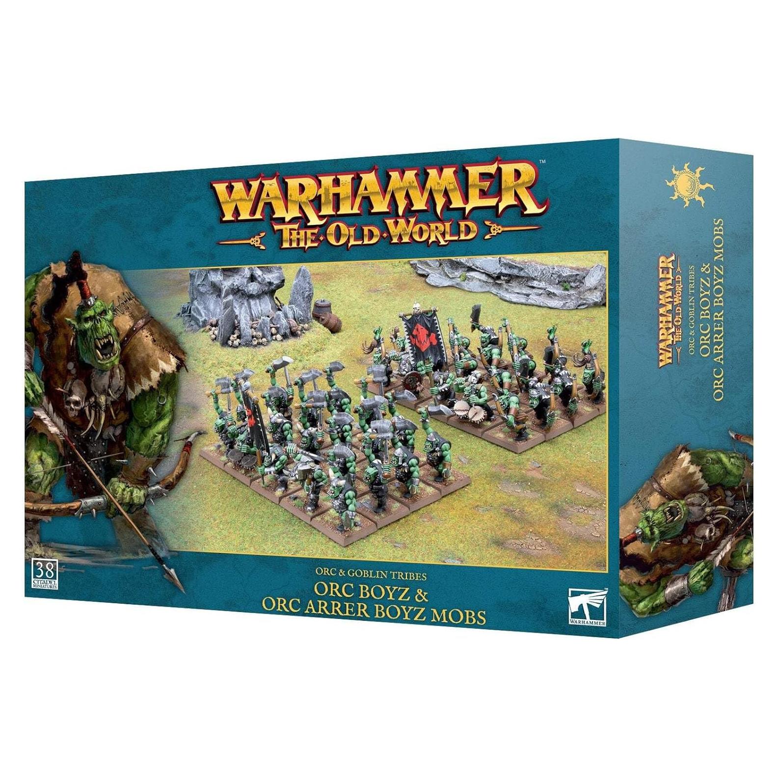 Warhammer Old World - Mobs de Orc Boyz y Arrer Boyz - 38 Miniaturas