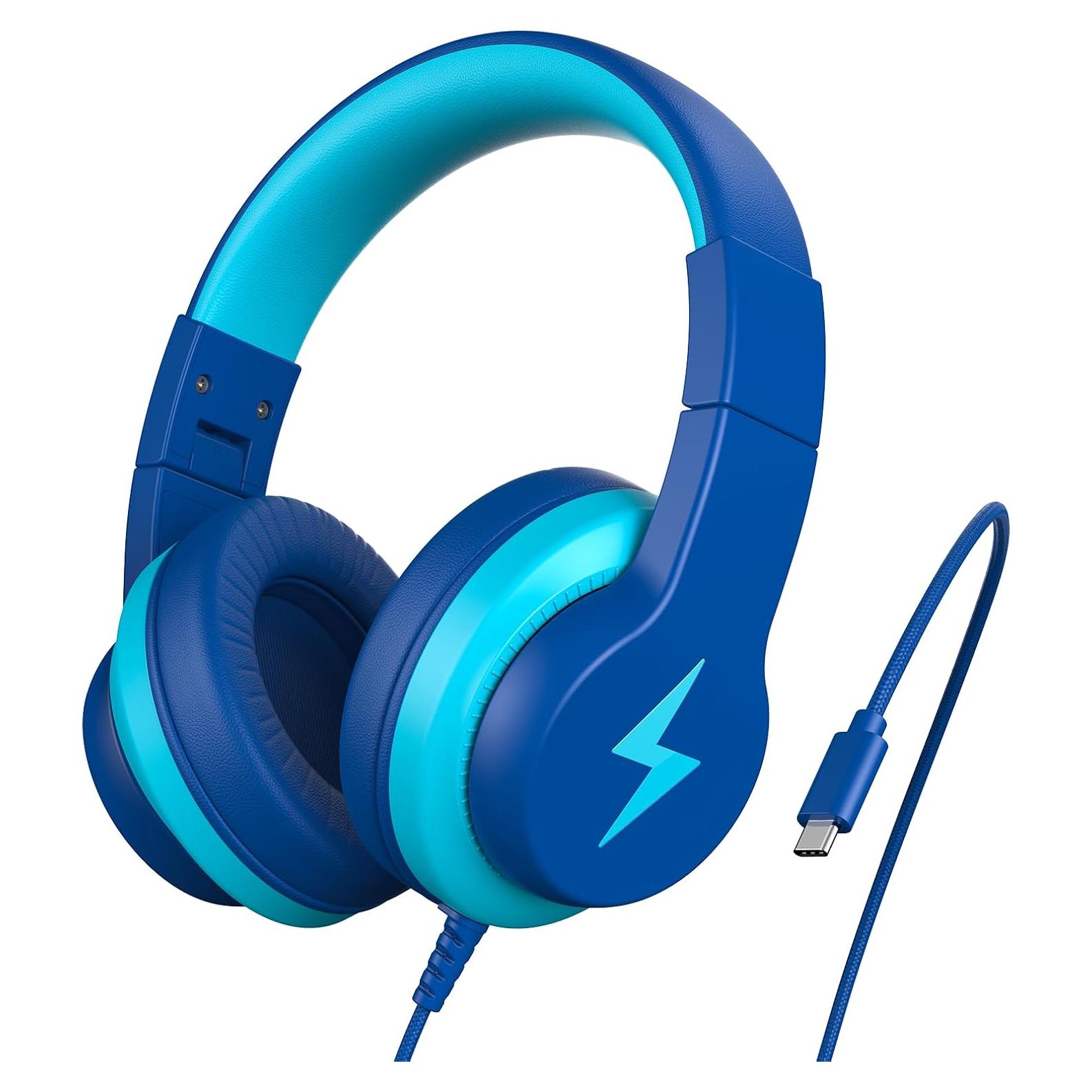 Auriculares con Cable USB-C Candy Bila BH03 para Niños Azul