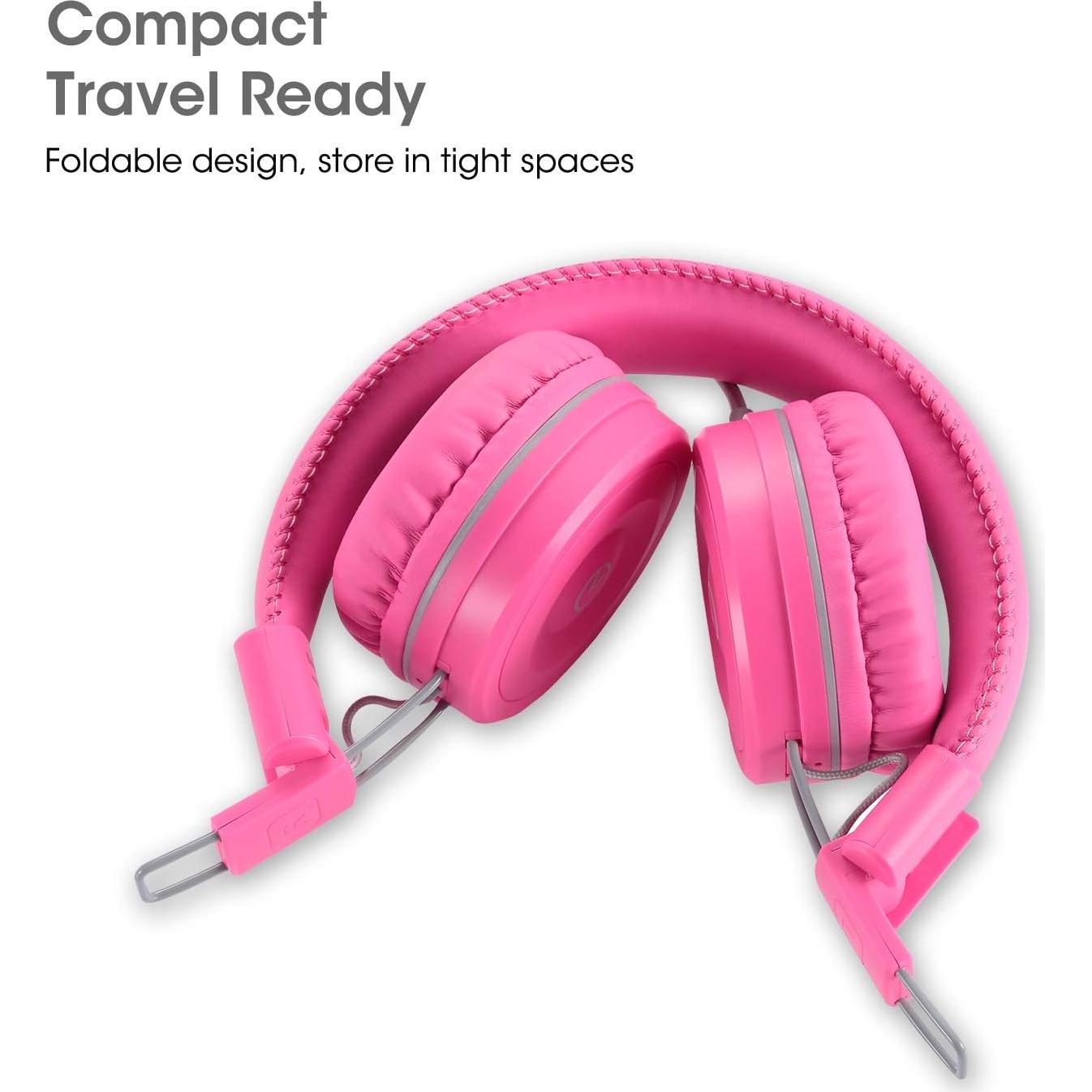 Auriculares Plegables Noot K22 Rosa Flamingo 1.52m 3.5mm
