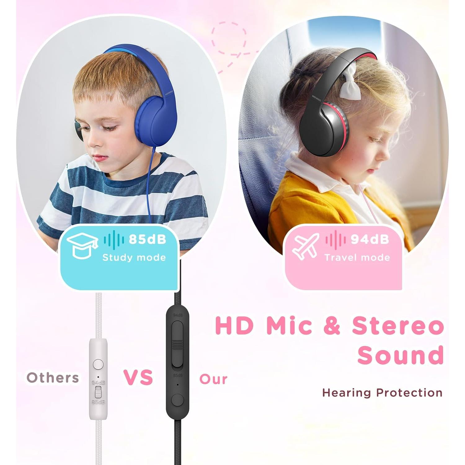 Auriculares Weneed para Niños con Micrófono 85/94dB Plegables