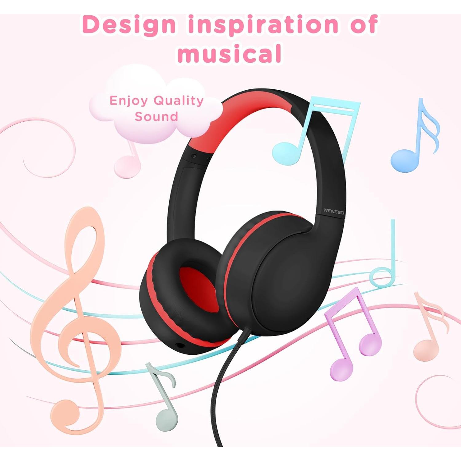 Auriculares Weneed para Niños con Micrófono 85/94dB Plegables