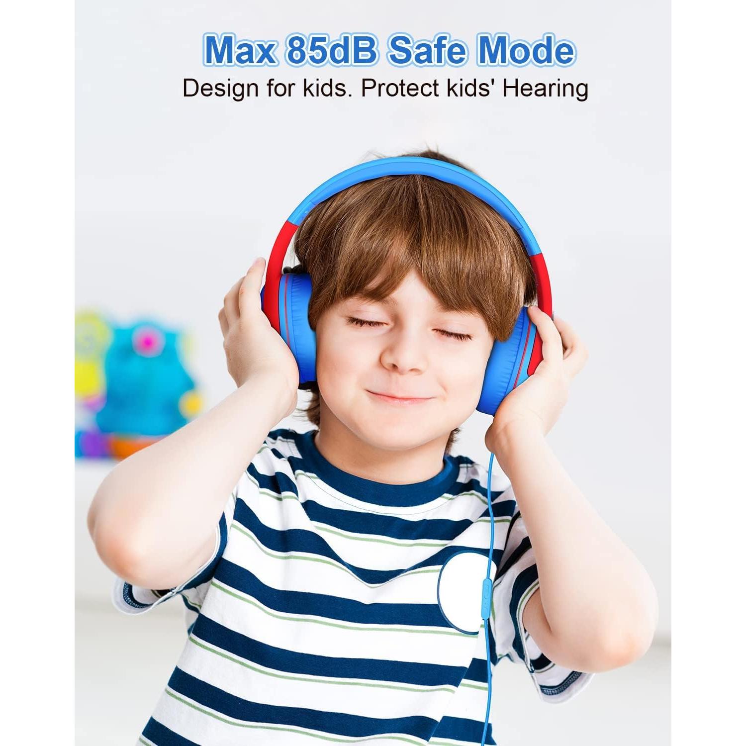 Auriculares con Cable ELECDER S8 para Niños 85dB/94dB Azul