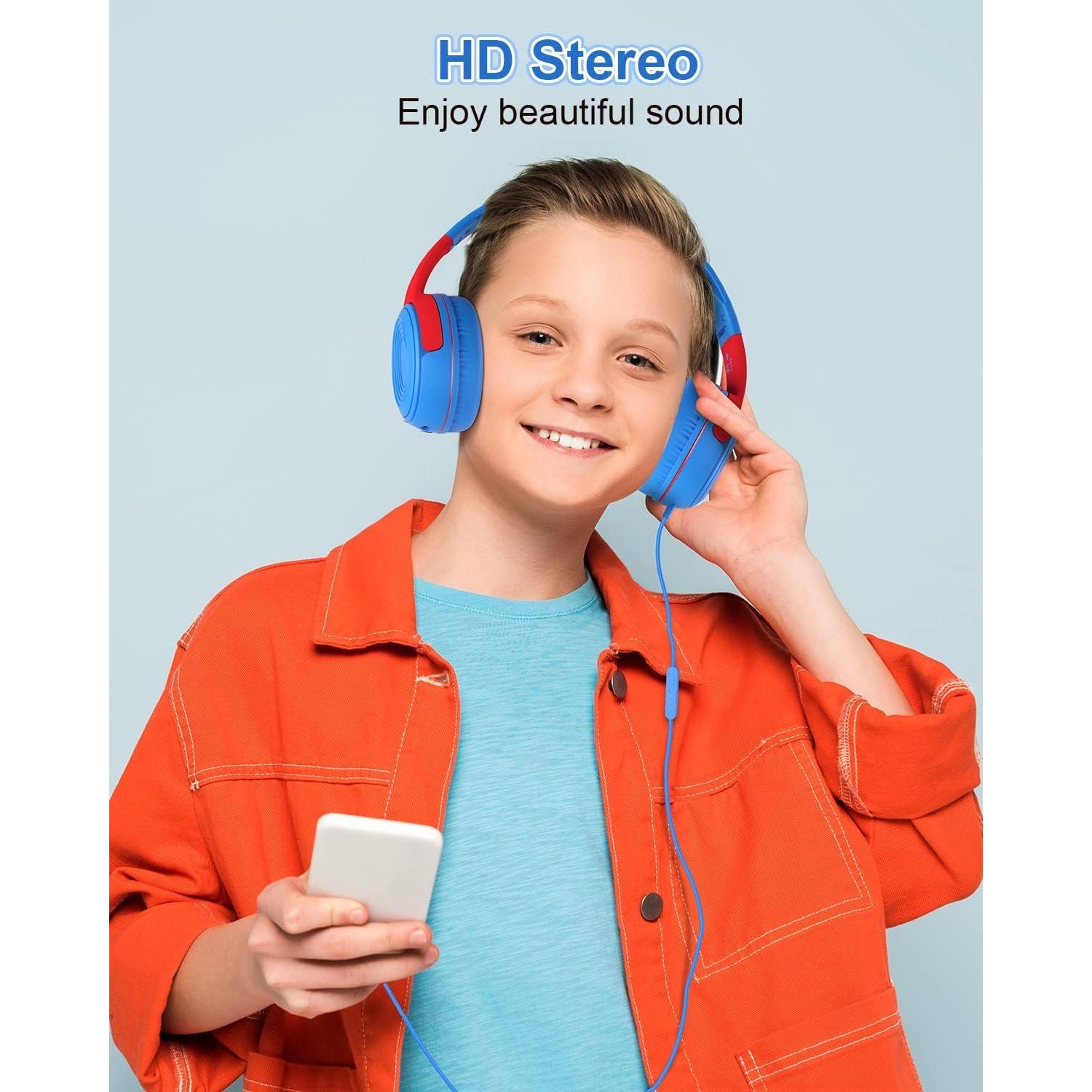 Auriculares con Cable ELECDER S8 para Niños 85dB/94dB Azul