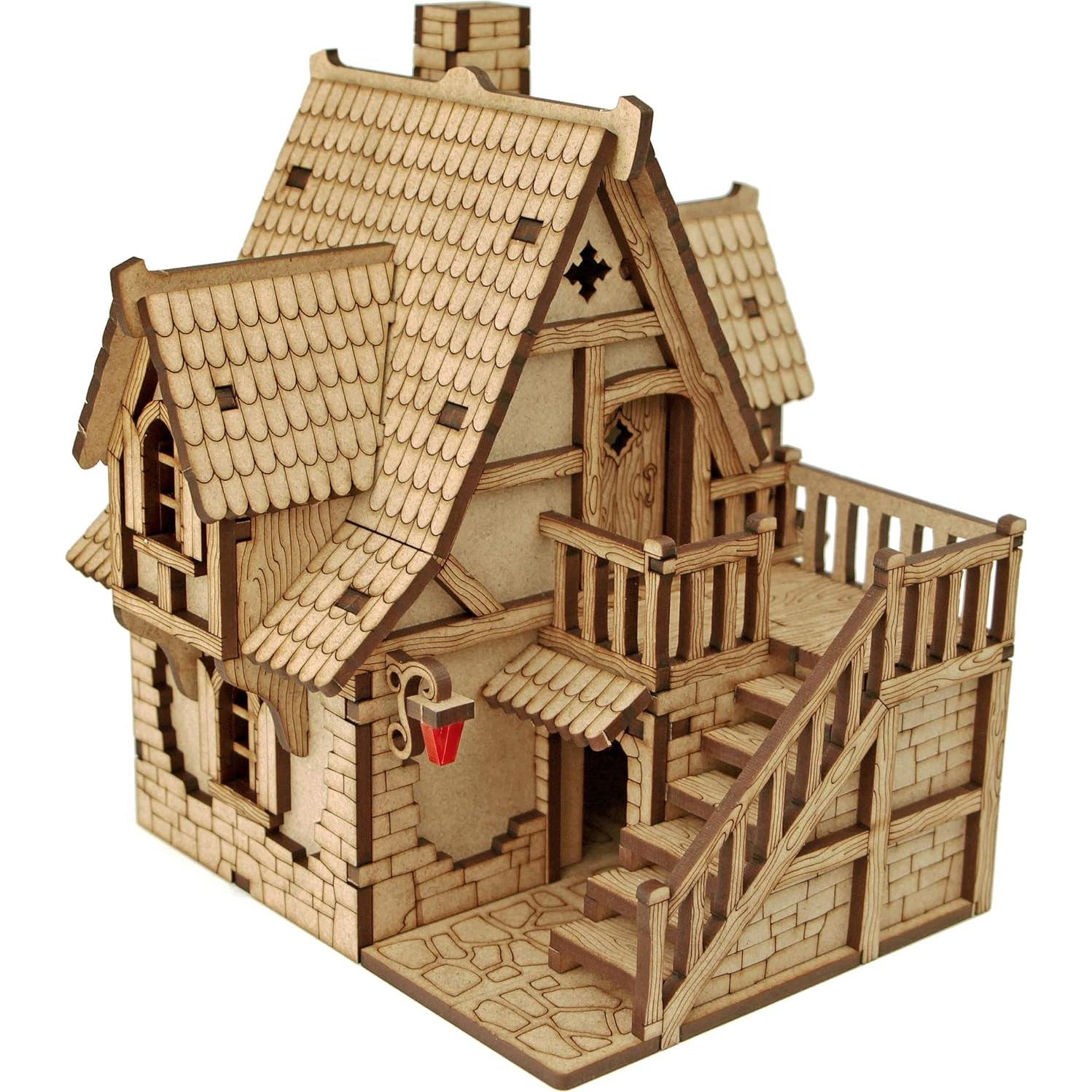 Terreno DND TowerRex Village 28mm para Warhammer y D&D