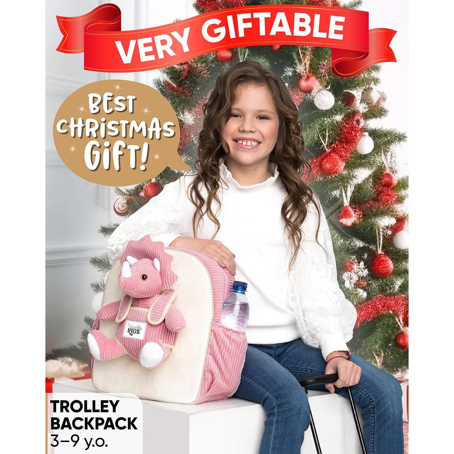 Mochila Rodante Dinosaurio Triceratops Naturally KIDS 31.75x27.94cm