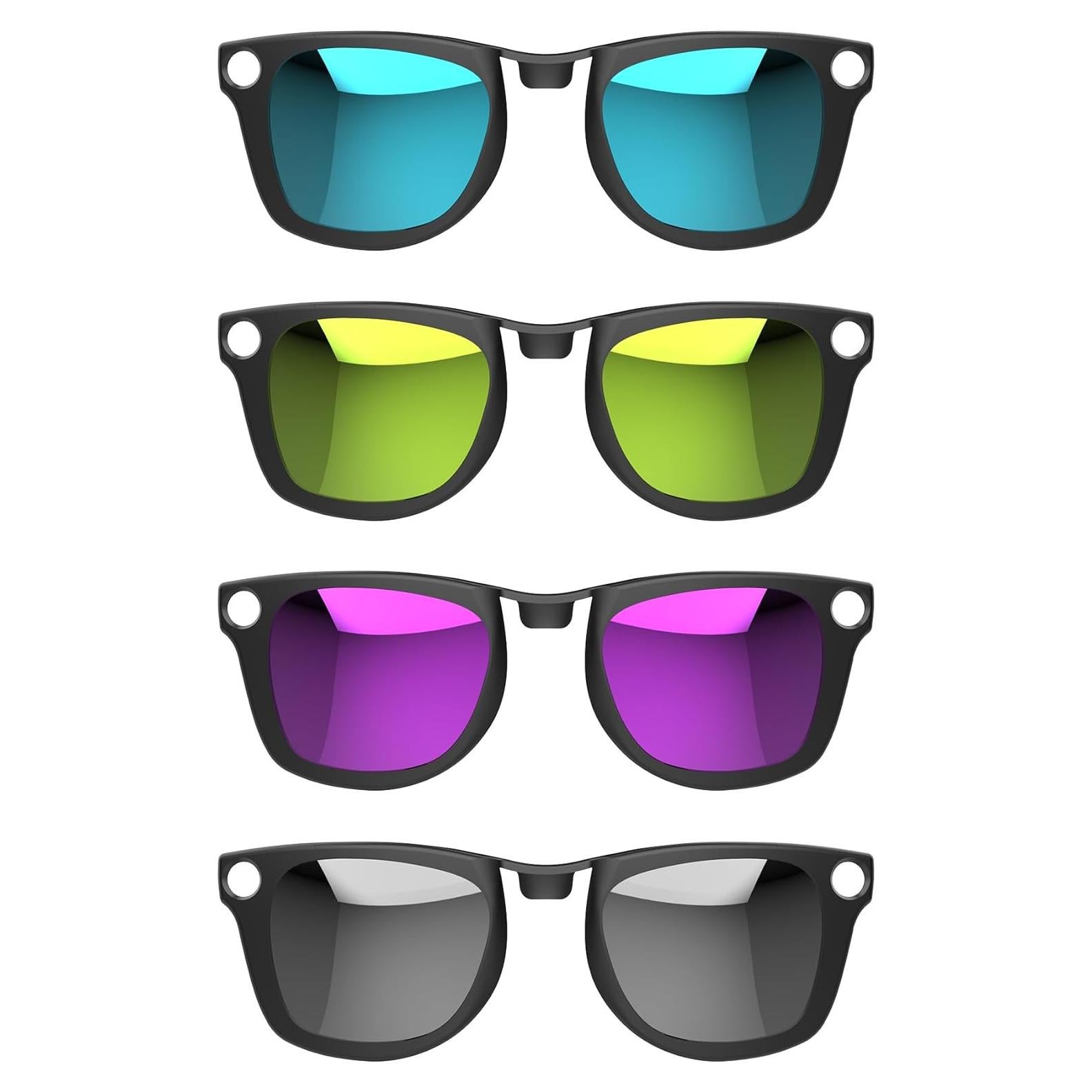 4 Piezas Clip Polarizado HiBloks para Ray-Ban Meta Wayfarer M