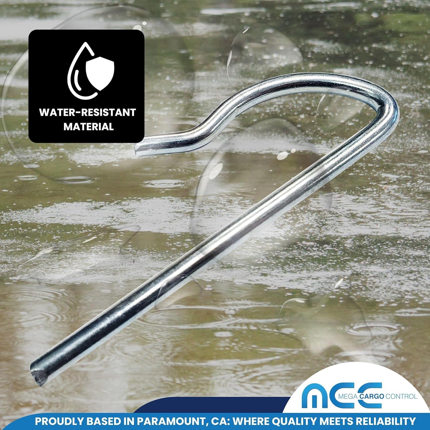 Sujetador R-Pin Galvanizado 4 Pcs 7.6 cm para Carpa Tie 4 Safe