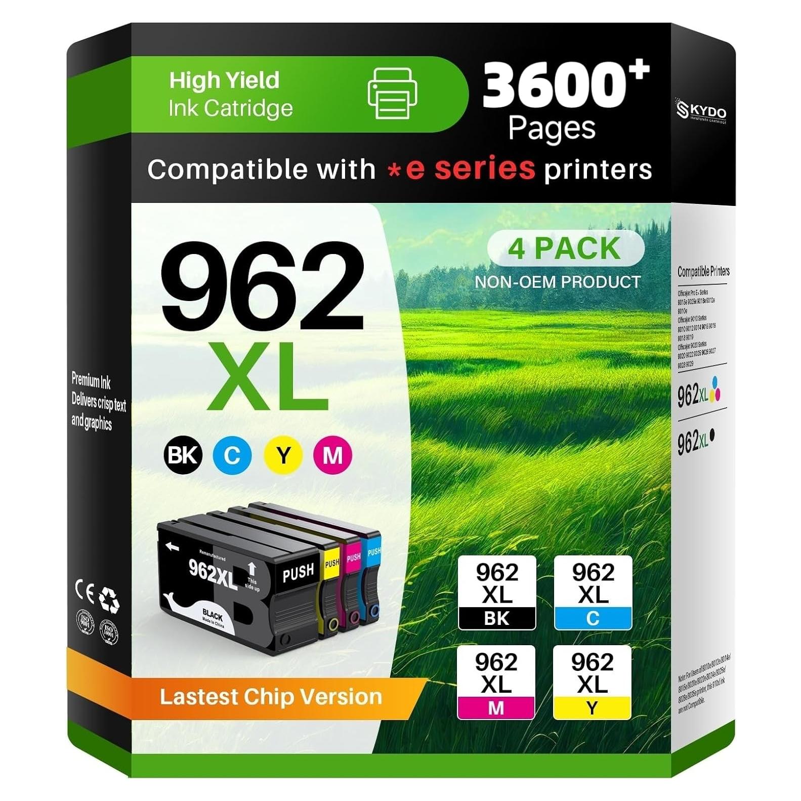 Cartuchos de Tinta 962XL Skydo Compatible HP - Paquete de 4