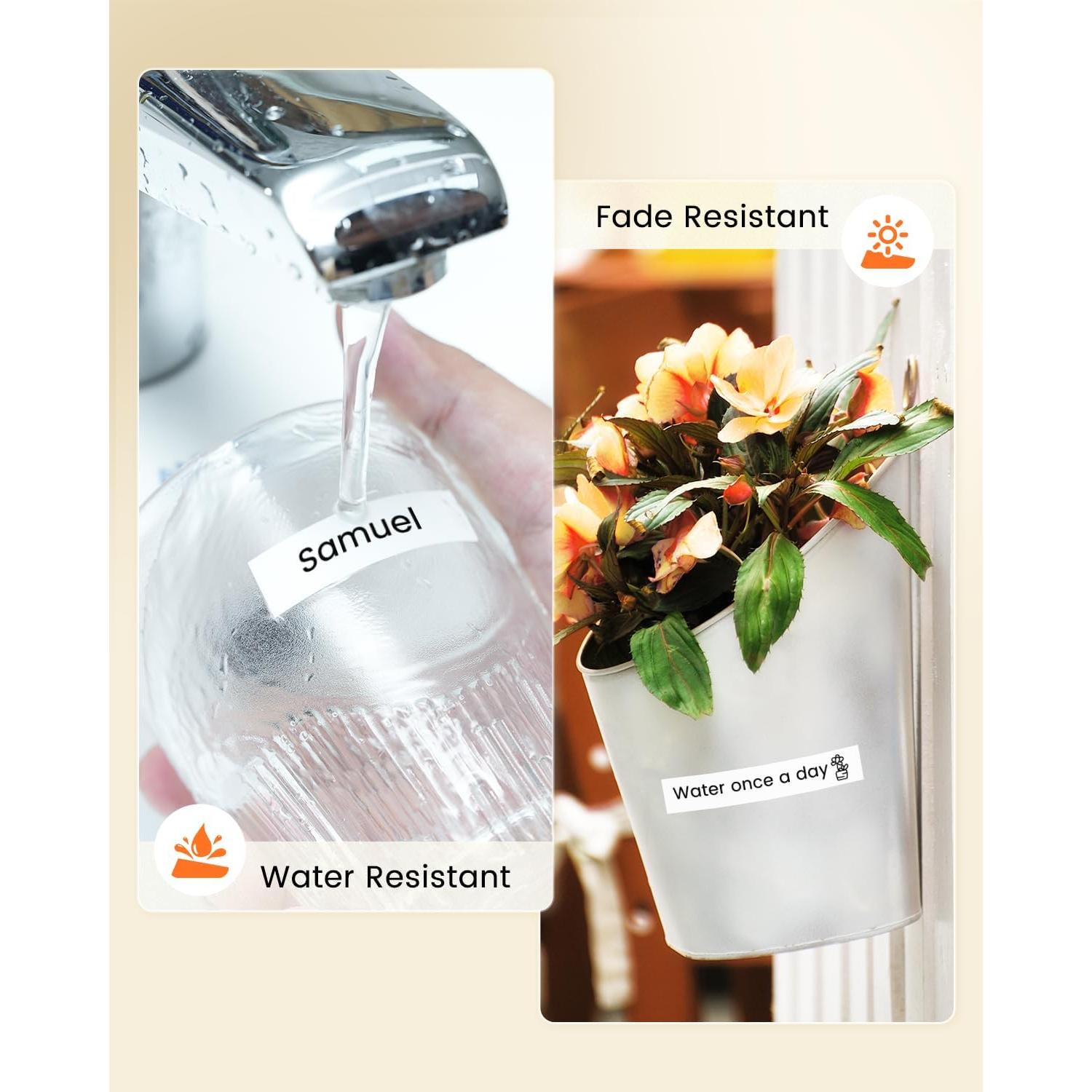 Cinta de Etiquetas COLORTY TZe-231 12mm Negro sobre Blanco - 20 Unidades