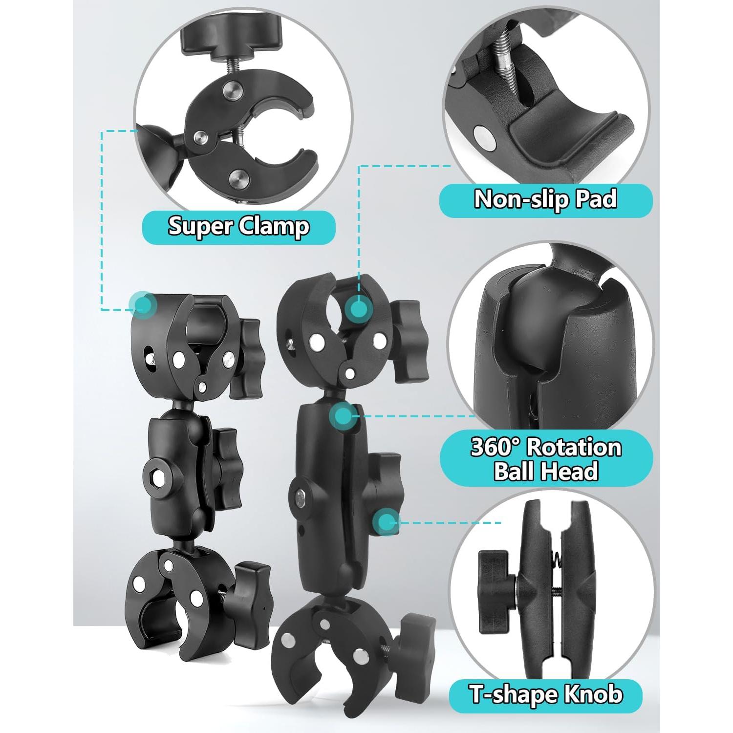 Soporte Doble Super Clamp JEBUTU 18.5cm y 22.5cm Ajustable