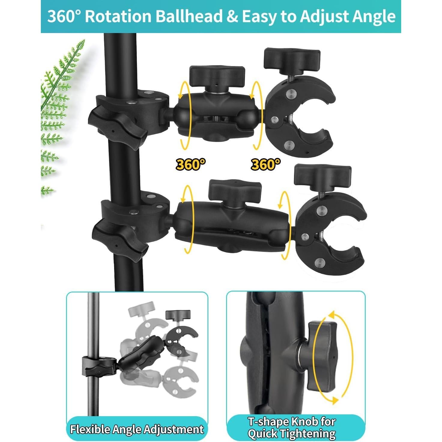 Soporte Doble Super Clamp JEBUTU 18.5cm y 22.5cm Ajustable