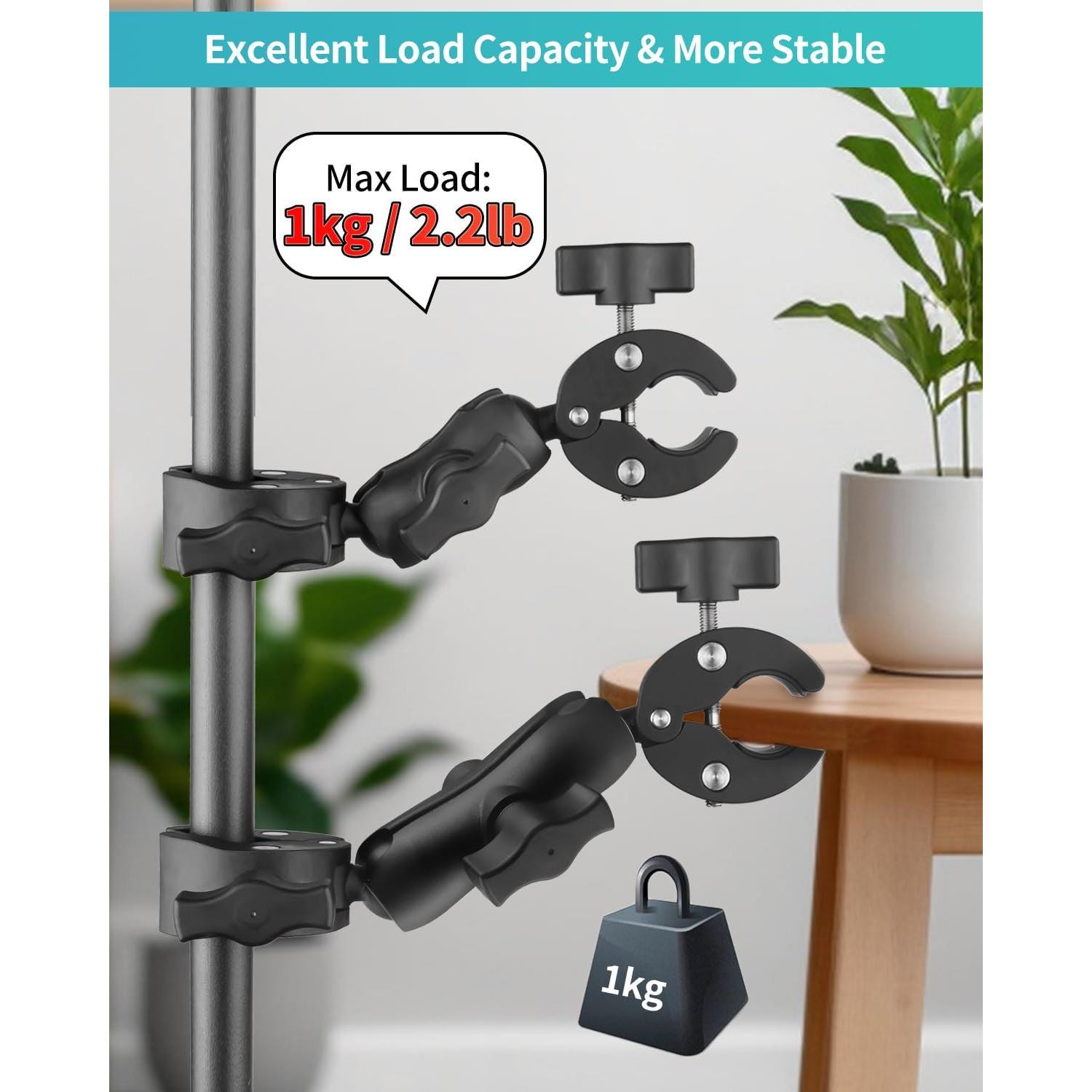 Soporte Doble Super Clamp JEBUTU 18.5cm y 22.5cm Ajustable