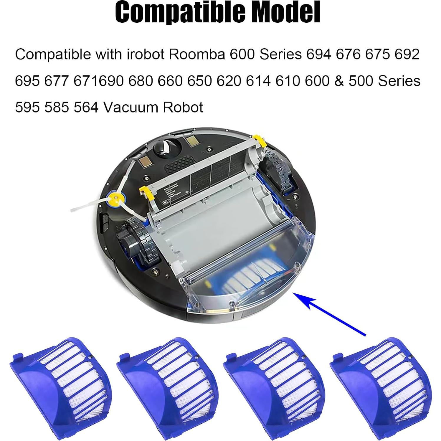 Filtros de Reemplazo iRobot Roomba 600/500 - 6 PCS