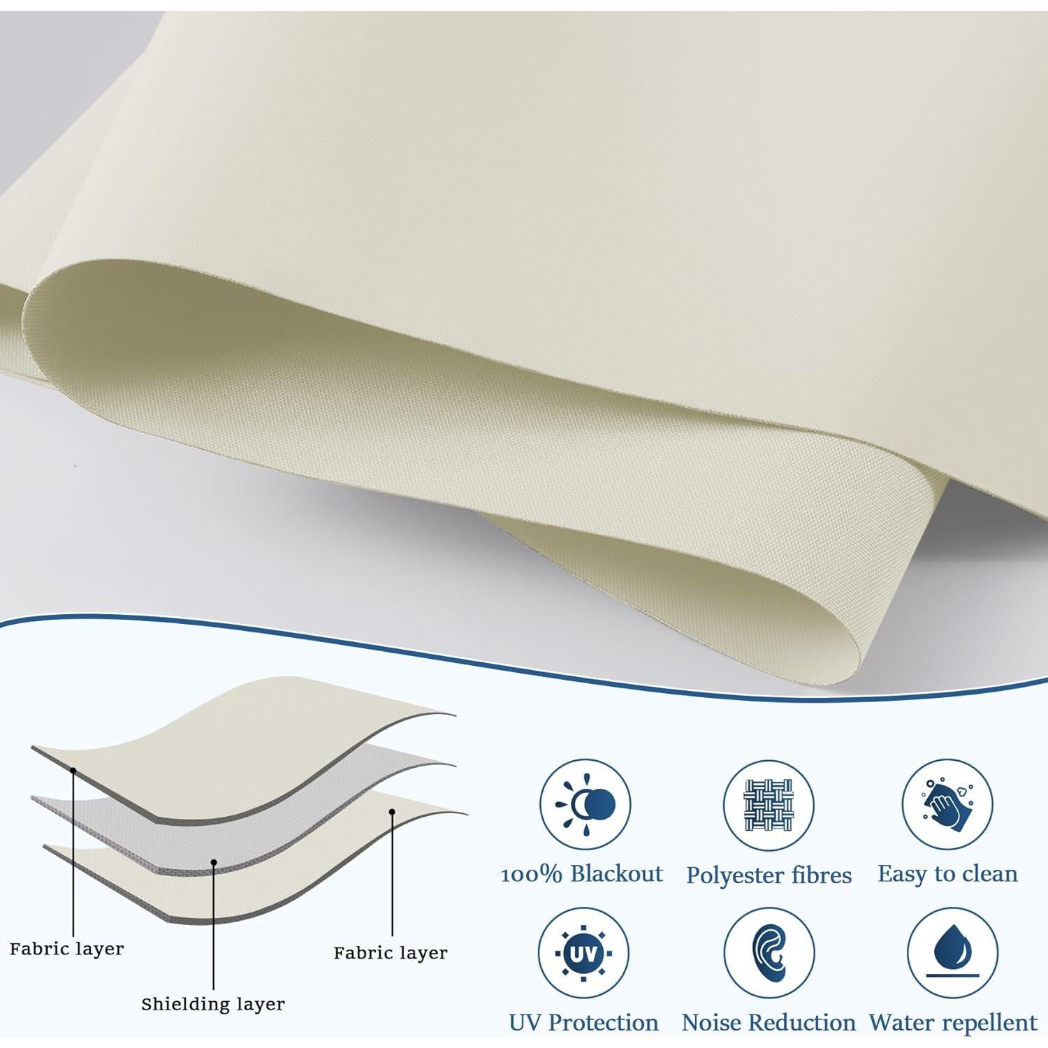 Persianas Motorizadas Grandekor 89x183 cm Opacas Sin Cuerda