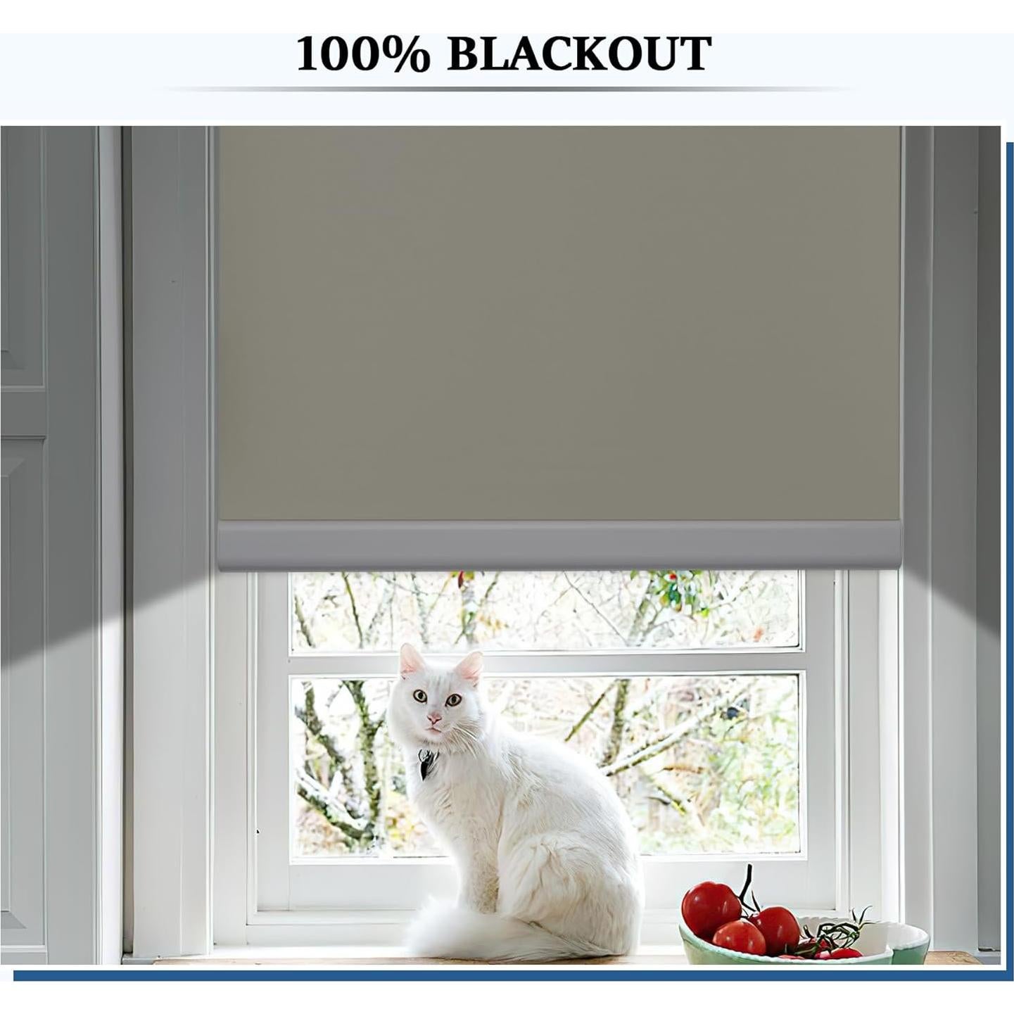 Persianas Motorizadas Grandekor 89x183 cm Opacas Sin Cuerda