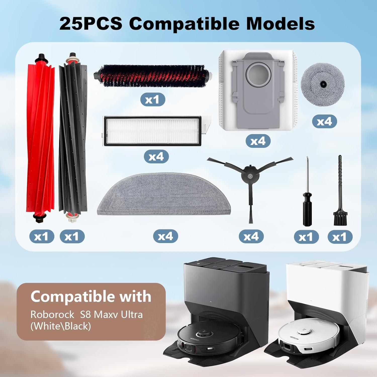 Accesorios Roborock S8 Max Ultra - 25 Piezas de Repuesto