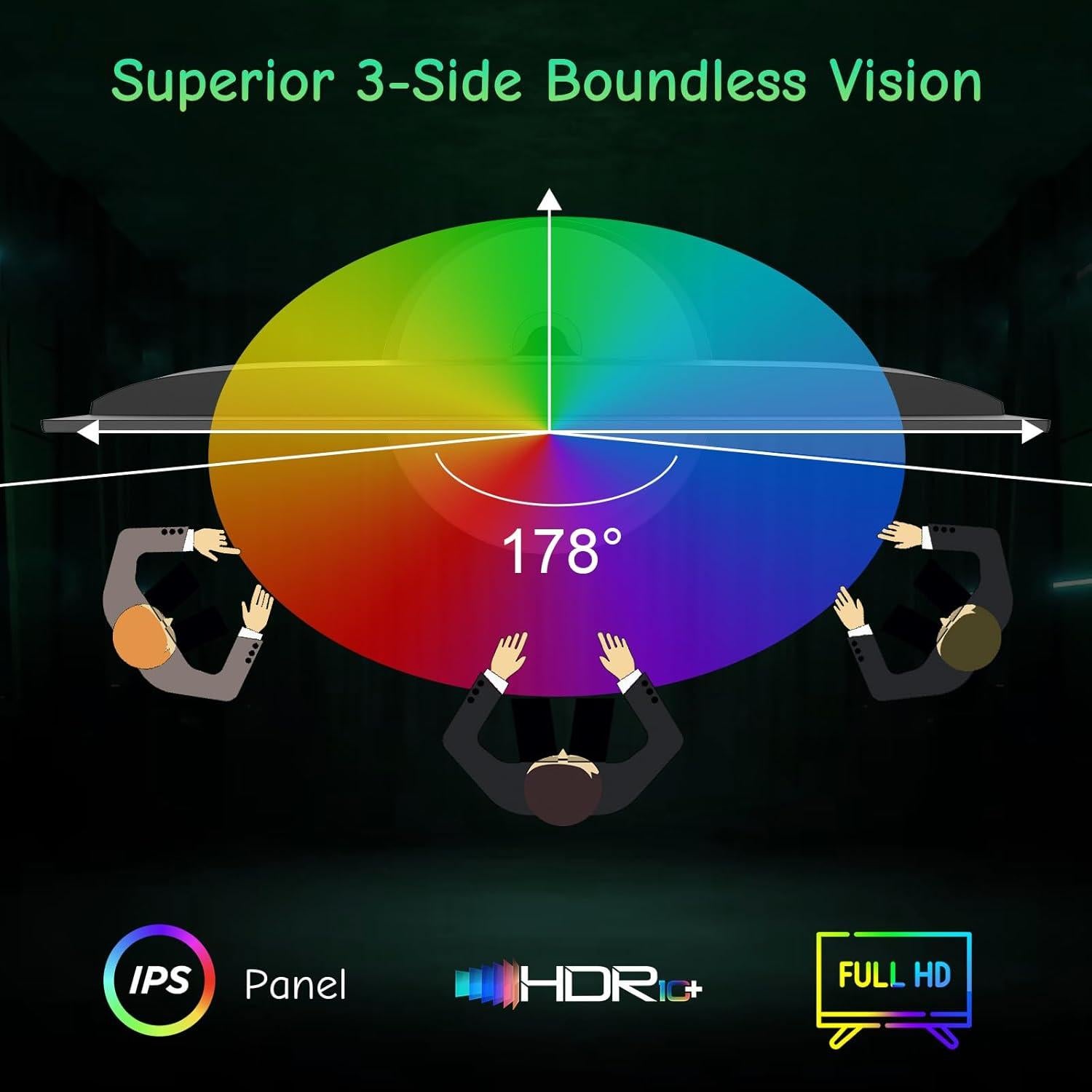 Monitor SANSUI 24" IPS Cuidado de los Ojos 1080P HDMI VGA