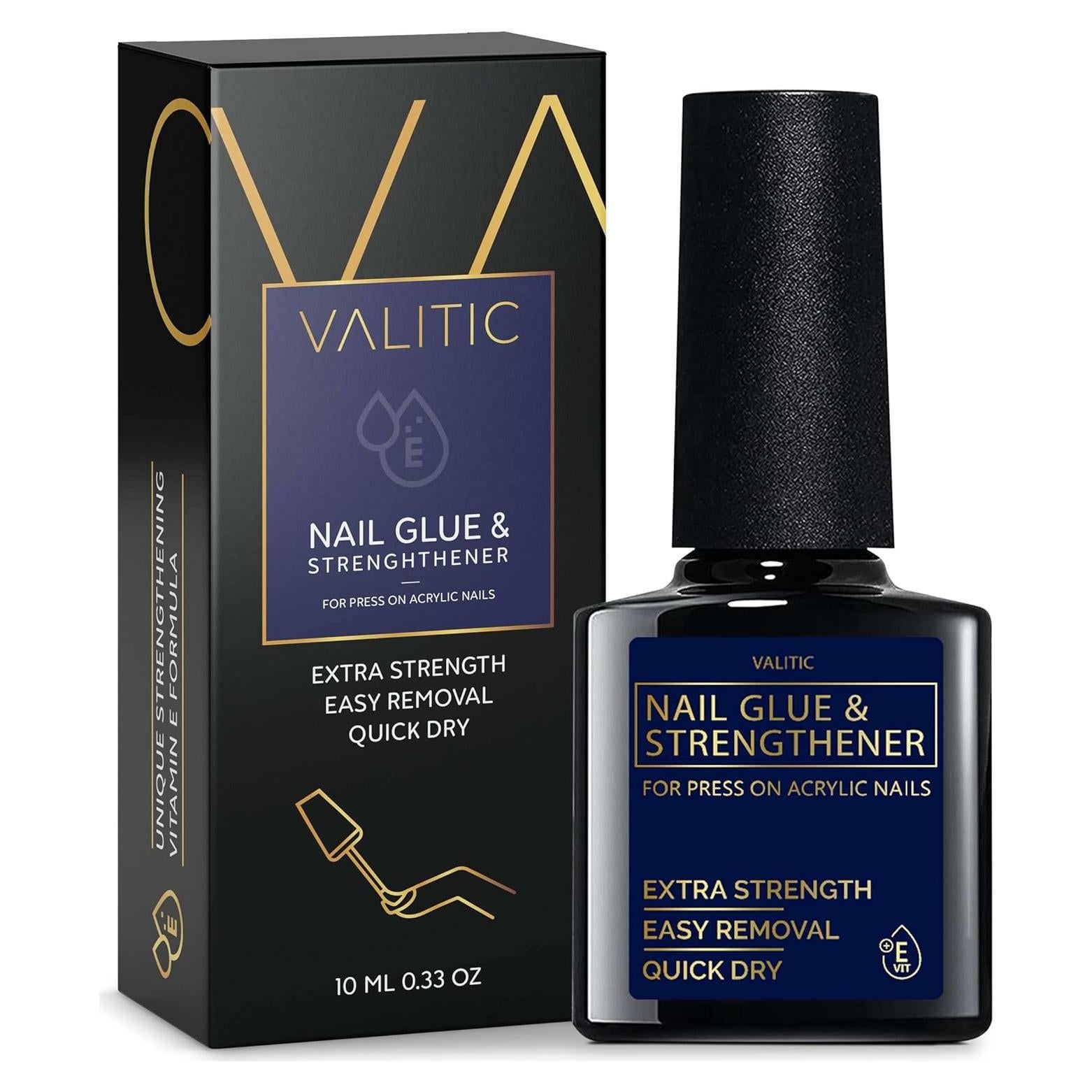 Pegamento para Uñas VALITIC 9.76 ml - Secado Rápido y Fortalecedor