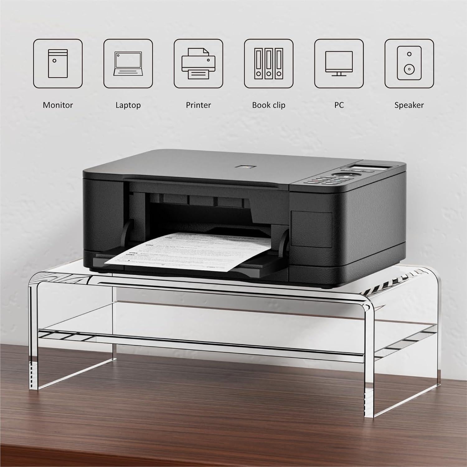Soporte de Monitor Acrílico Egchi 2 Niveles 30.48x18.29 cm