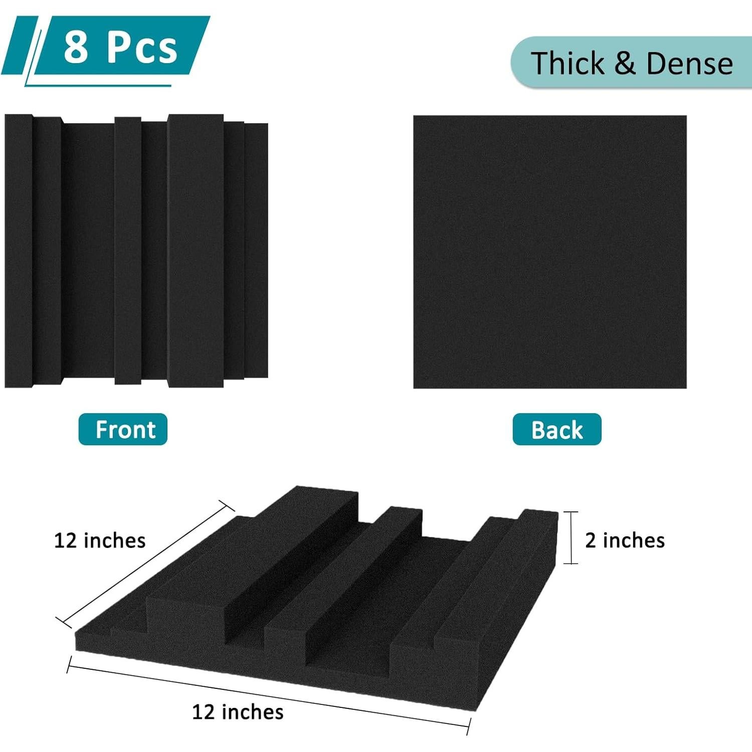 Paneles Acústicos TroyStudio 8 Pcs 30.48x30.48 cm Absorbentes