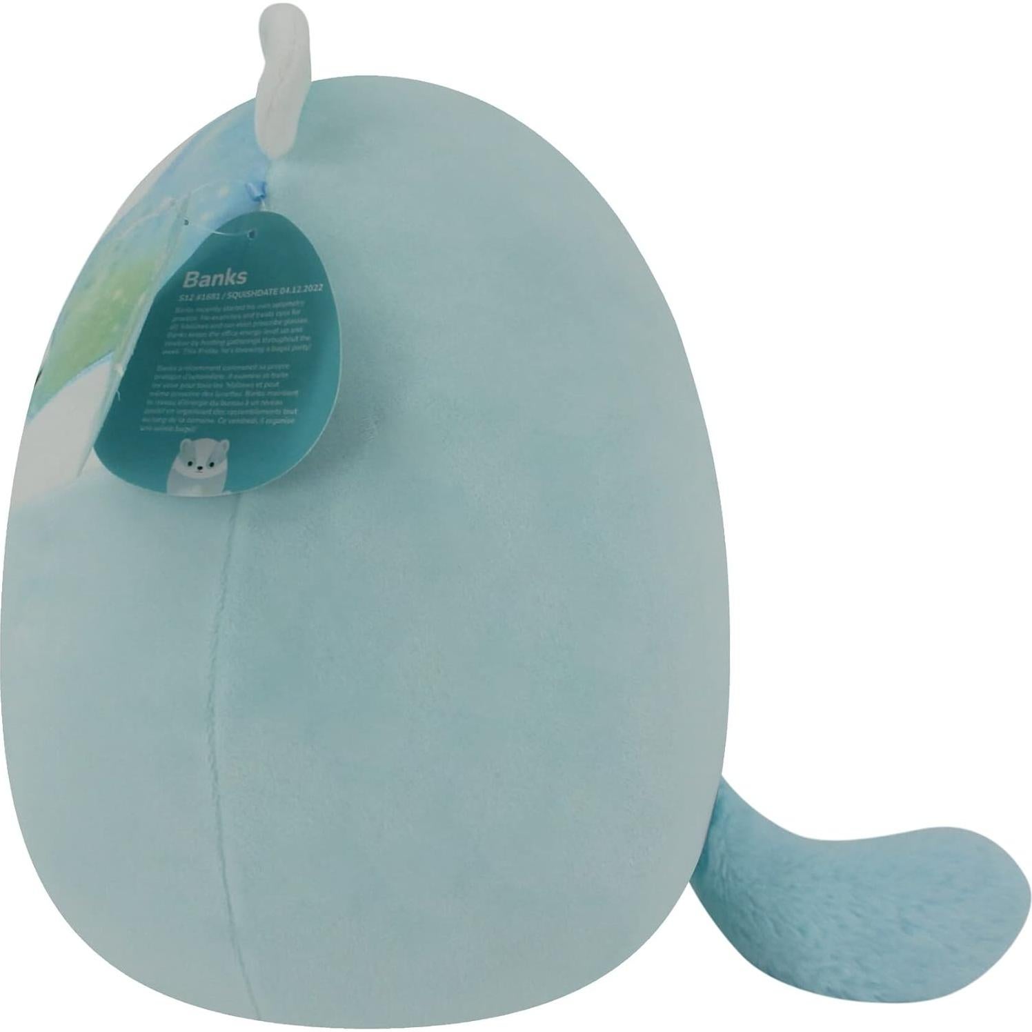 Squishmallows Peluche Tejón Azul Banks 30 cm Oficial