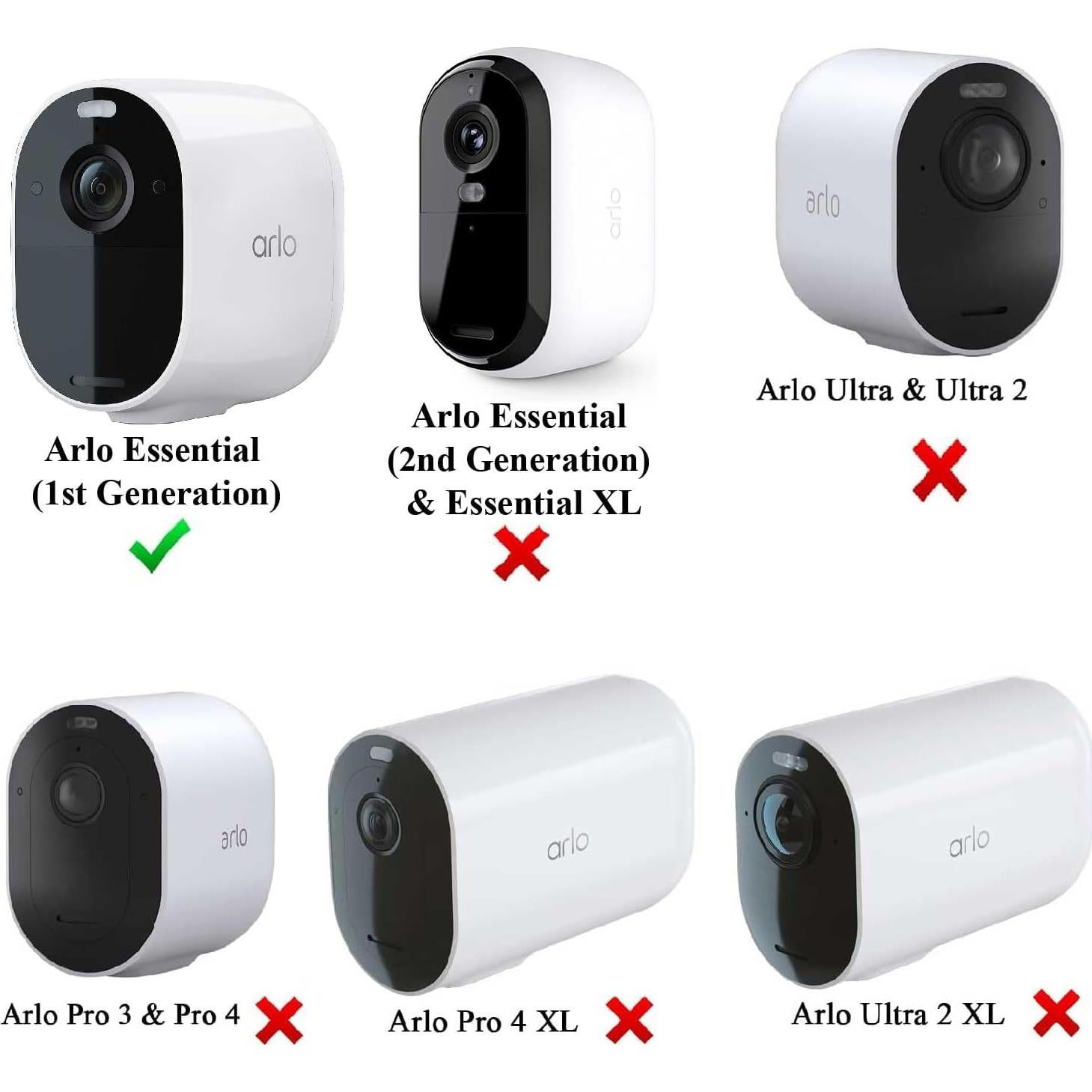 Funda de silicona Meffort Inc para cámara Arlo Essential - Negro
