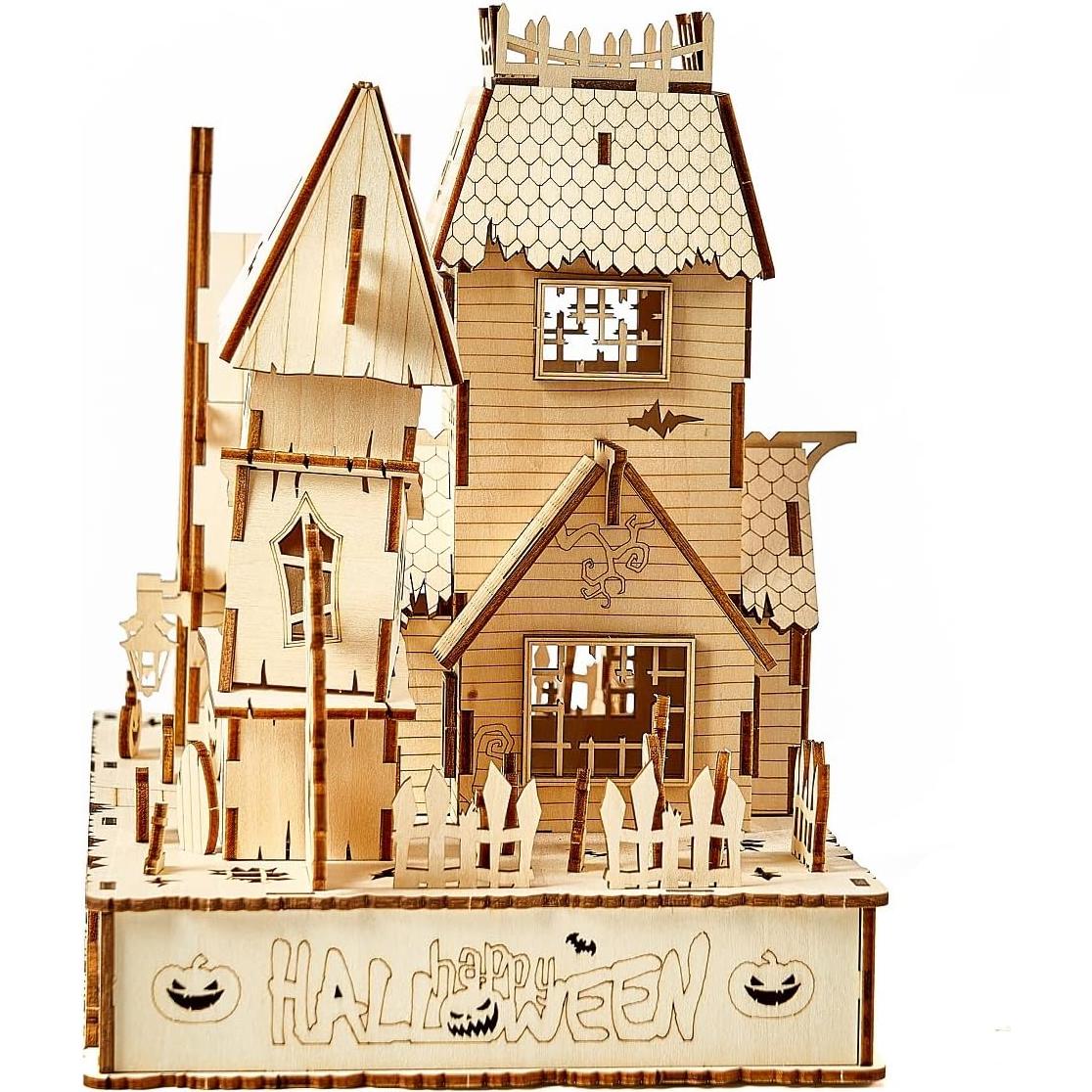 Rompecabezas 3D Casa de Halloween Bennama con Tira LED