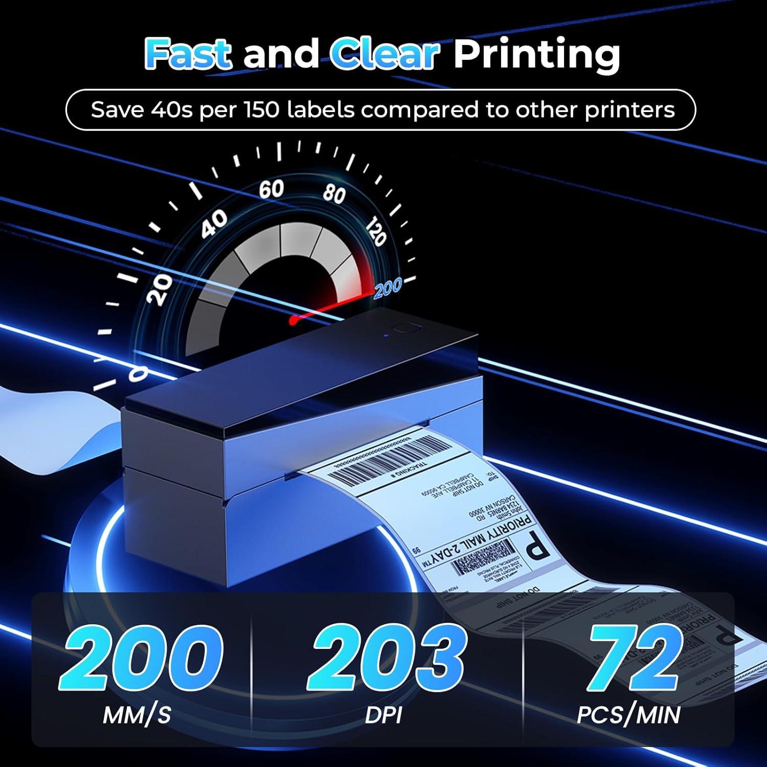 Impresora de Etiquetas Térmicas Bluetooth Omezizy 249BT 4x6