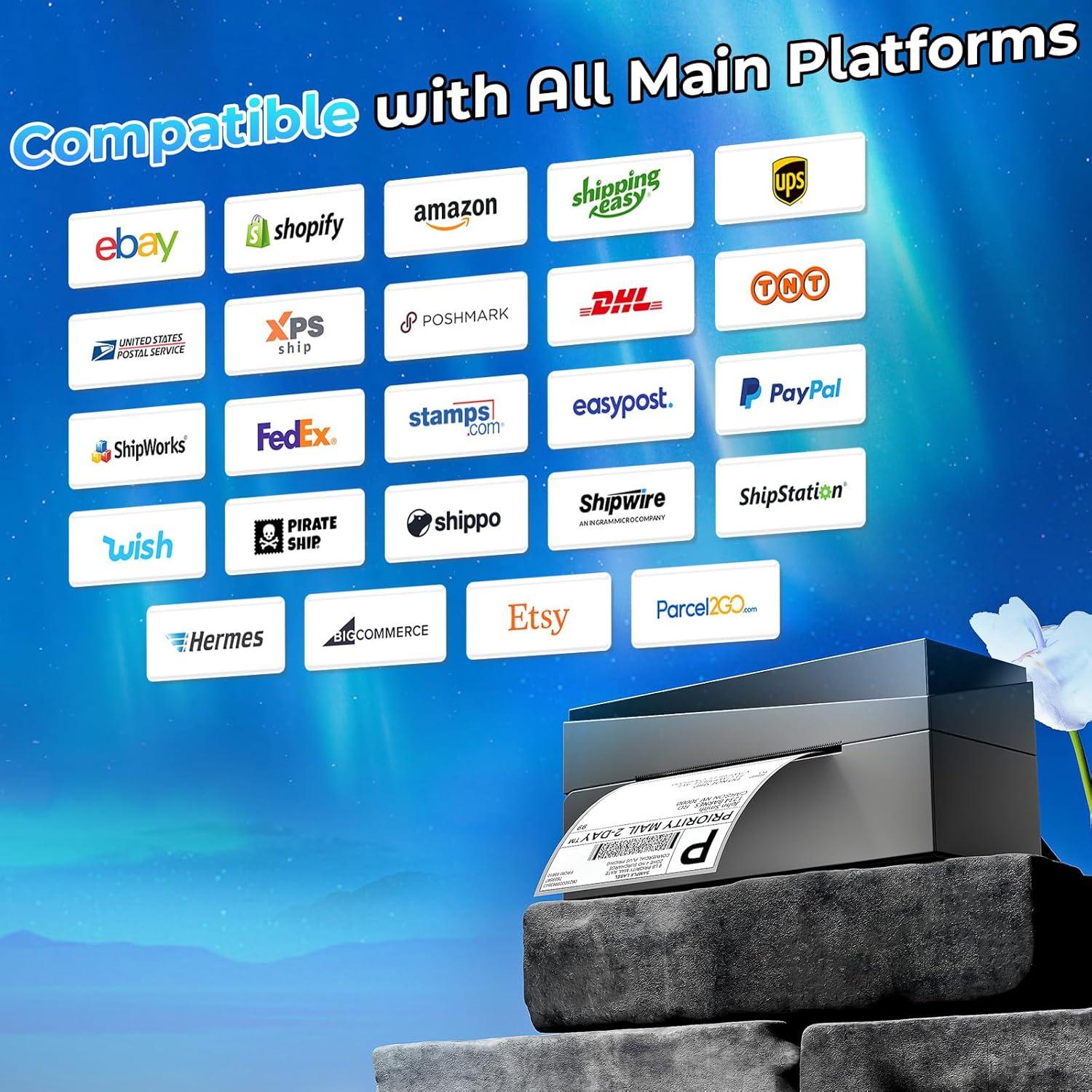 Impresora de Etiquetas Térmicas Bluetooth Omezizy 249BT 4x6