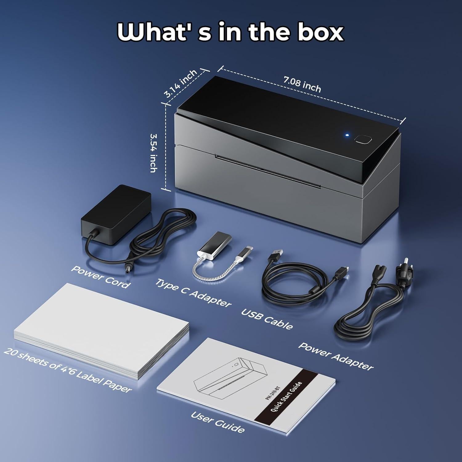 Impresora de Etiquetas Térmicas Bluetooth Omezizy 249BT 4x6