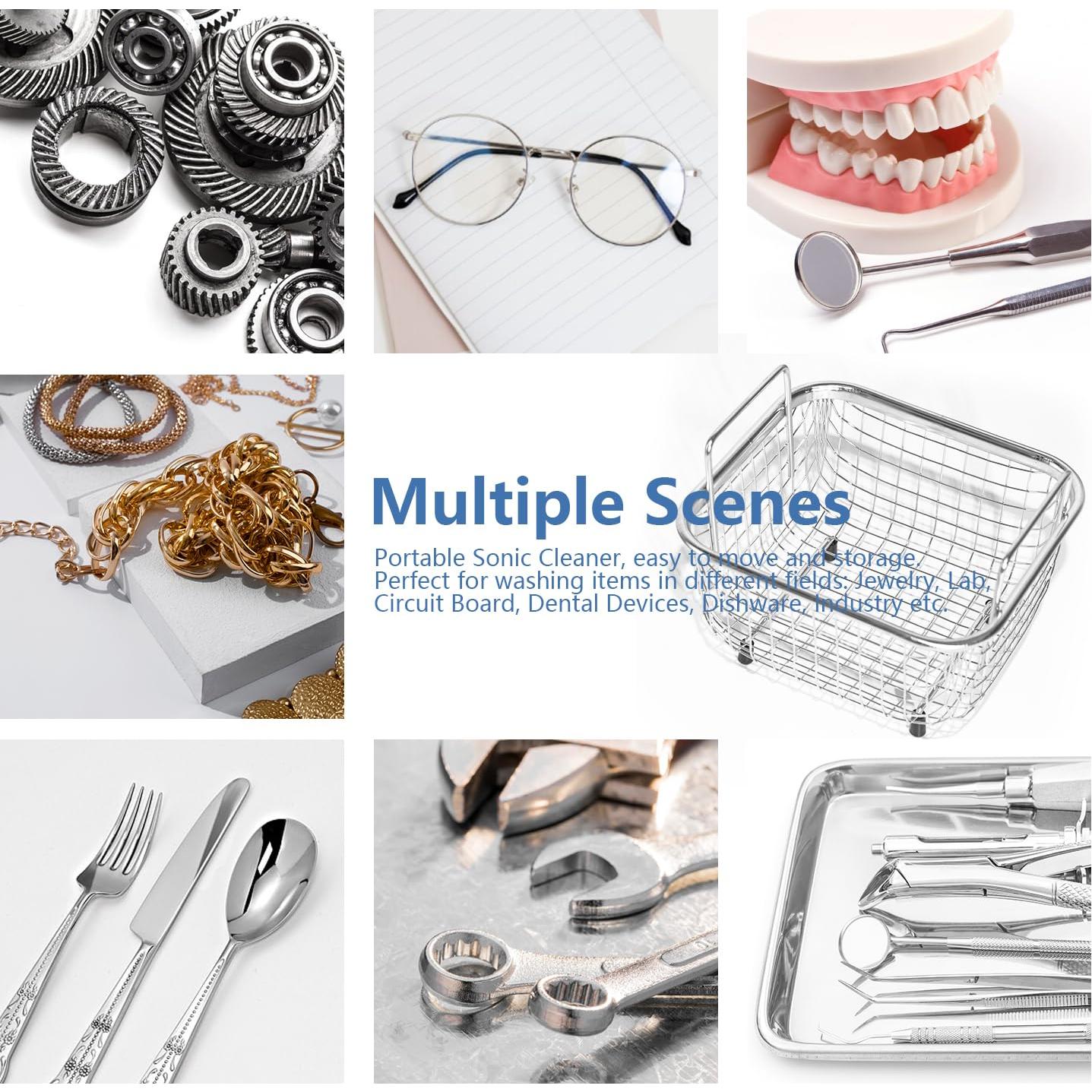 Limpiador Sónico KECOOLKE 2L Acero Inoxidable 60W Calefacción