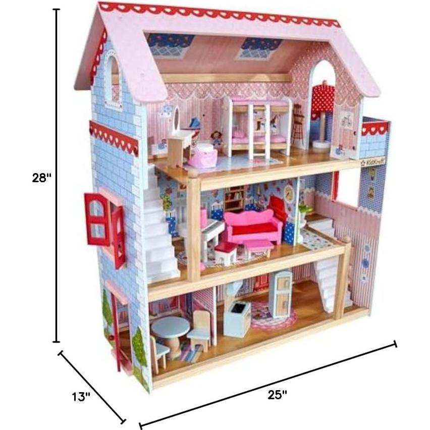 Casa de Muñecas KidKraft Chelsea de Madera con 16 Accesorios
