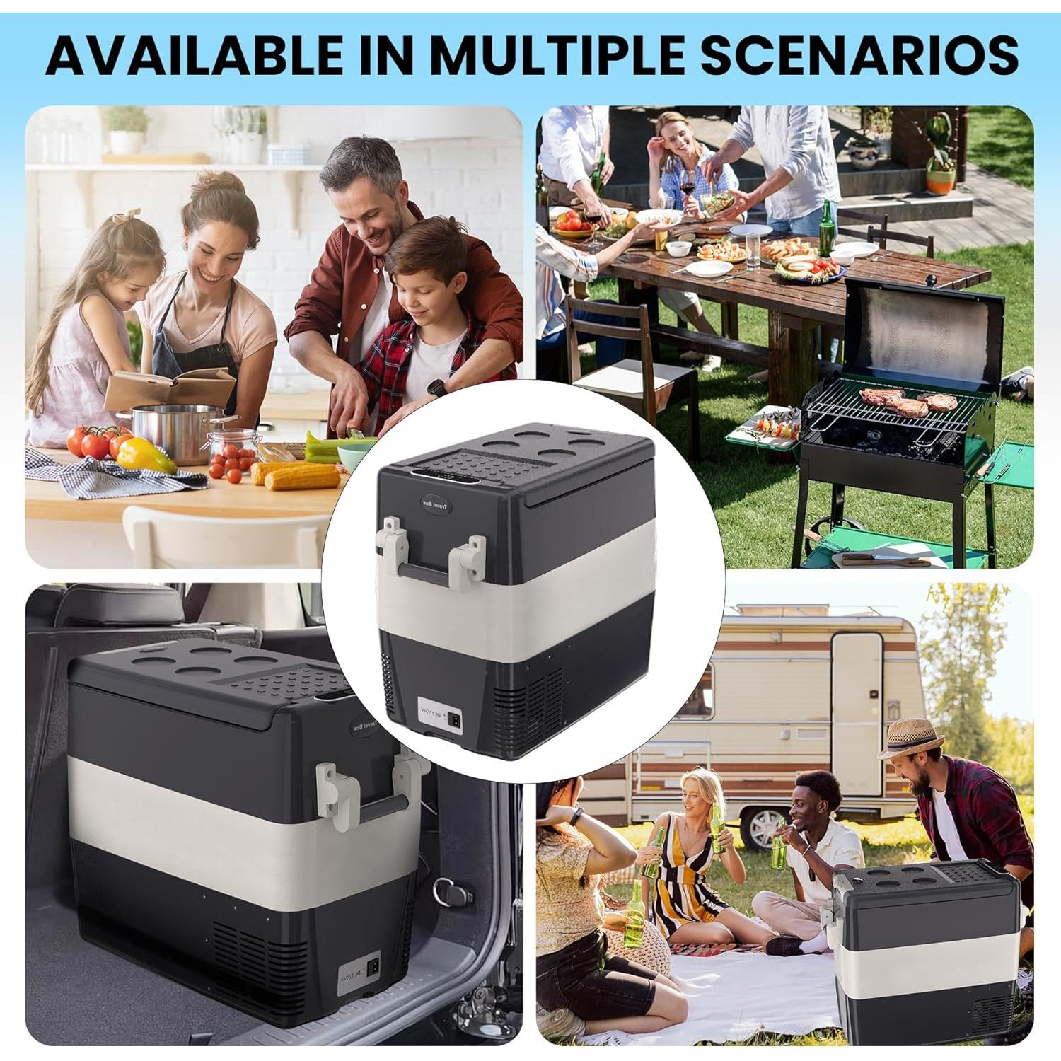 Refrigerador Portátil 12V TROPOW 50L Enfriador Eléctrico