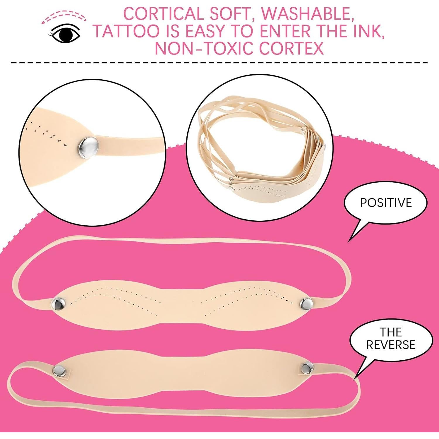 Maitys 20 Piezas Piel Falsa Silicona para Microblading