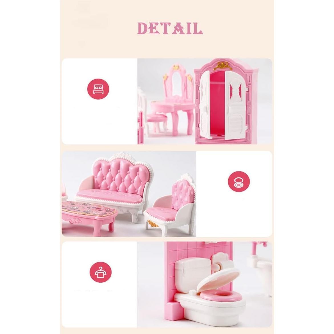 Juego de Baño Miniatura 20 Pcs Aydinids 1:12 Decoración