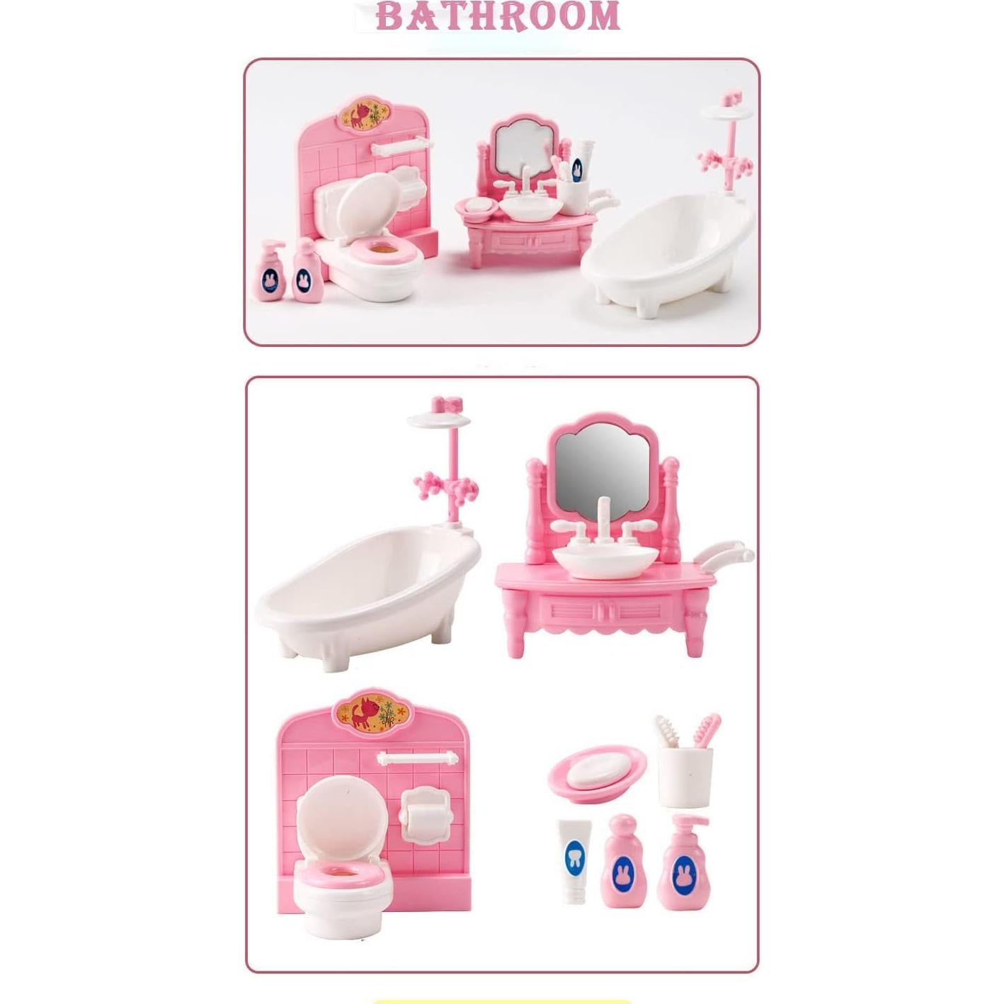 Juego de Baño Miniatura 20 Pcs Aydinids 1:12 Decoración