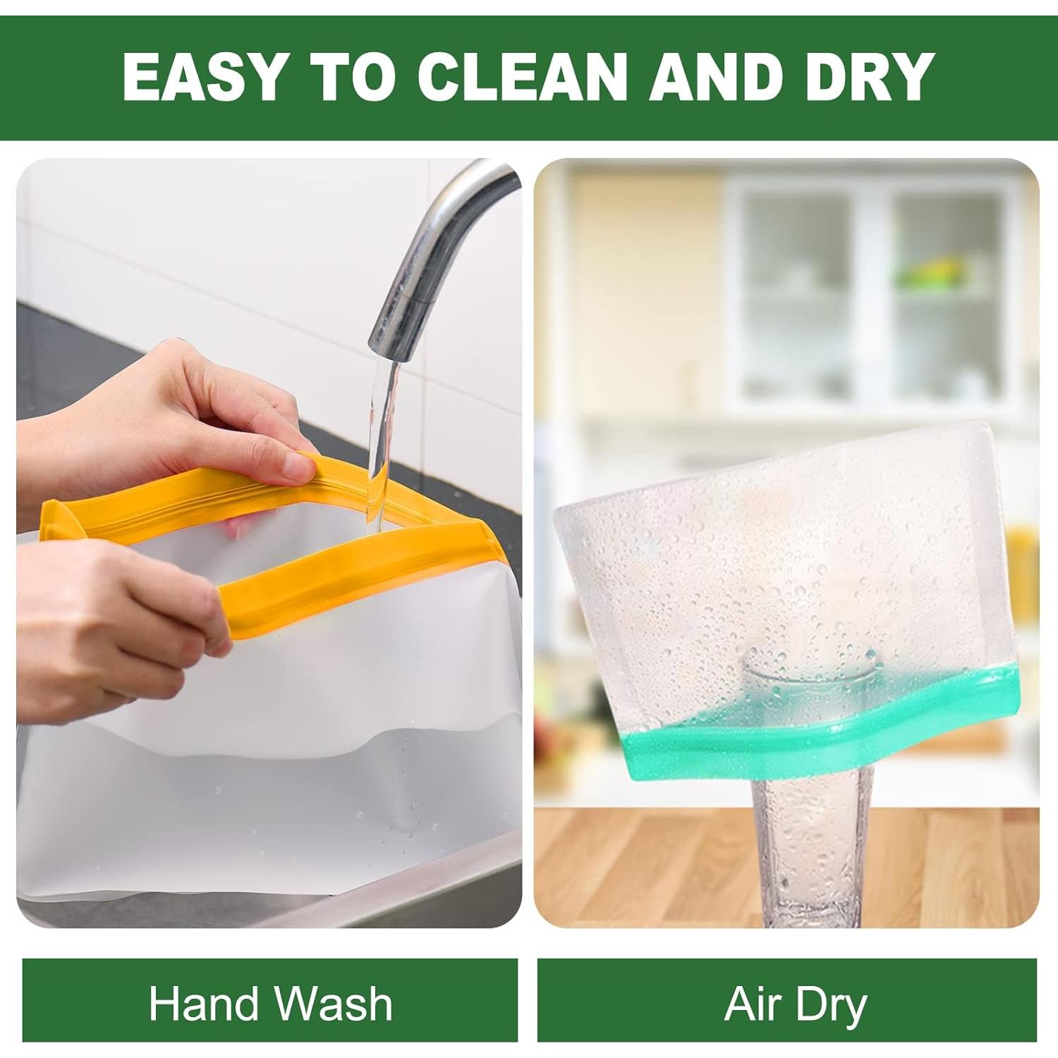 Paquete de 10 Bolsas de Silicona Reutilizables AURUZA