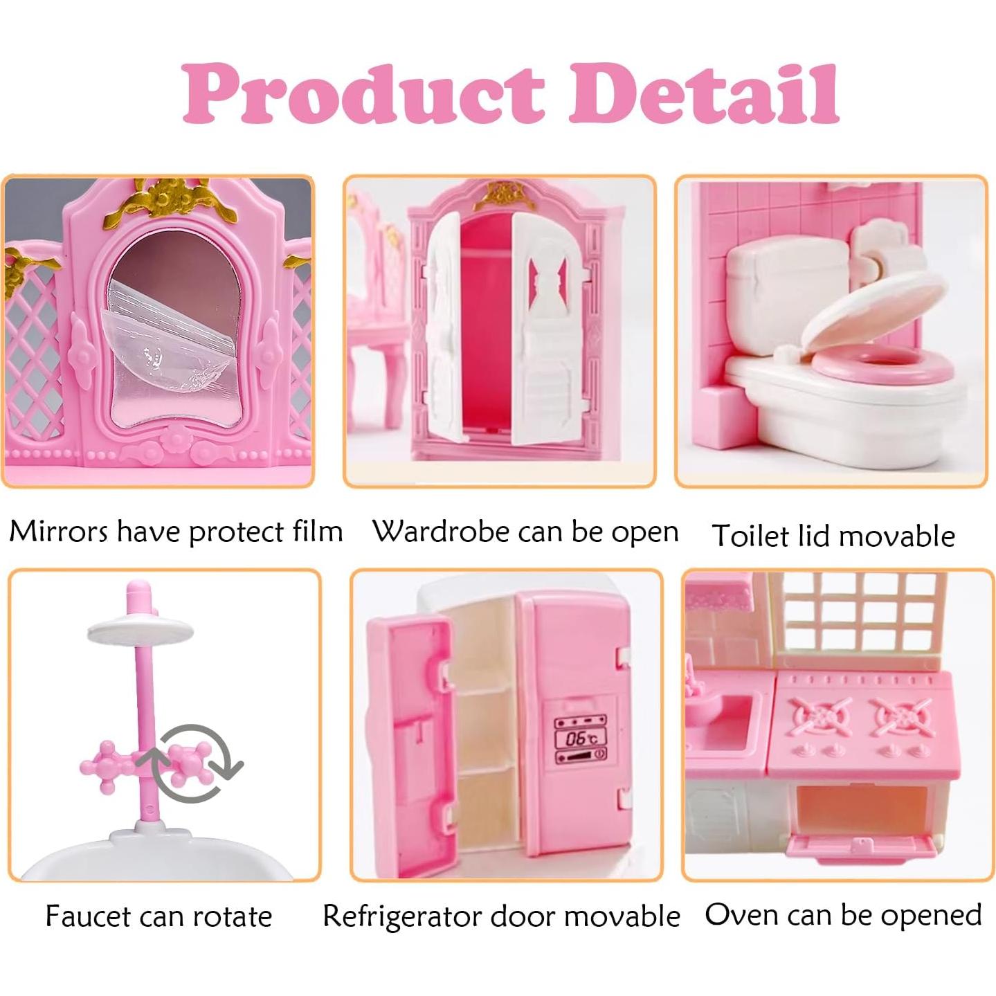 Set de Muebles para Casa de Muñecas 35 Piezas SHENGJIAAO