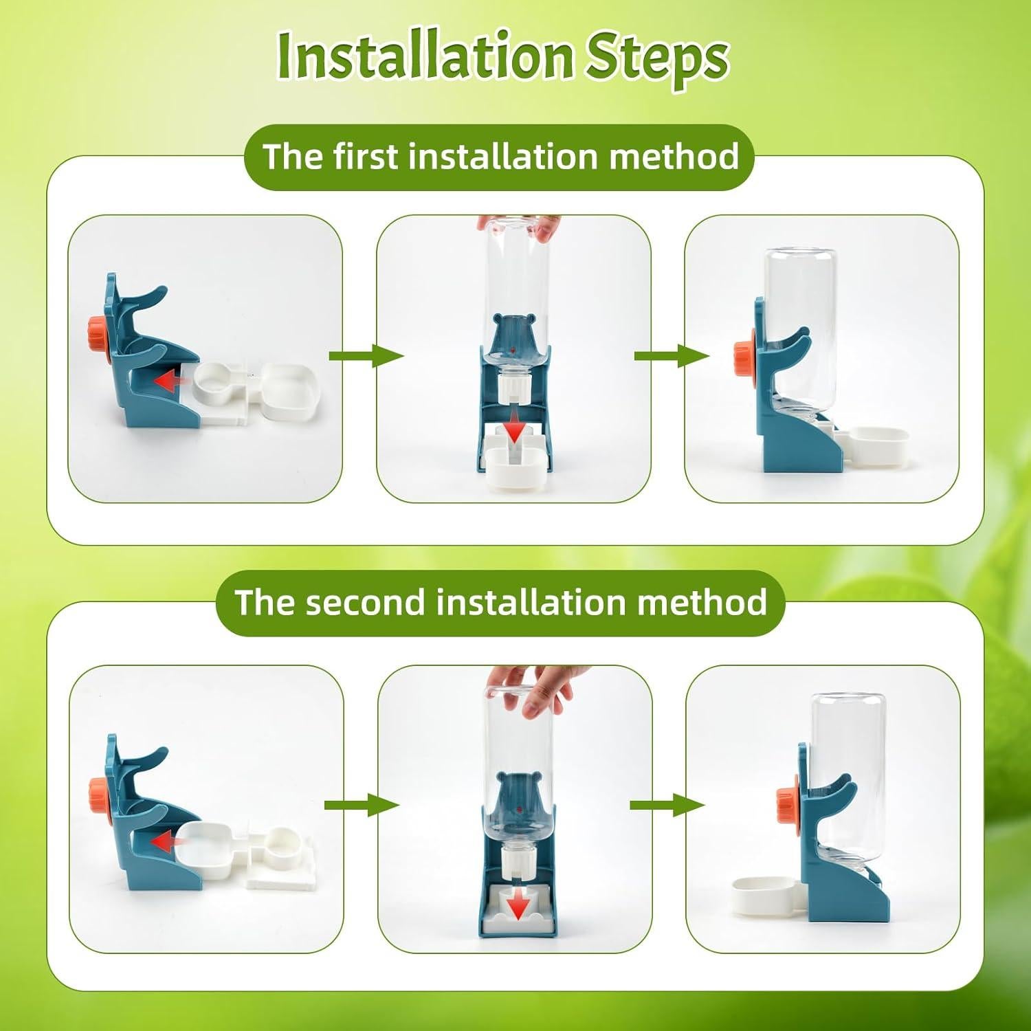 Alimentador Automático de Aves Rypet Verde + Bebedero 500g