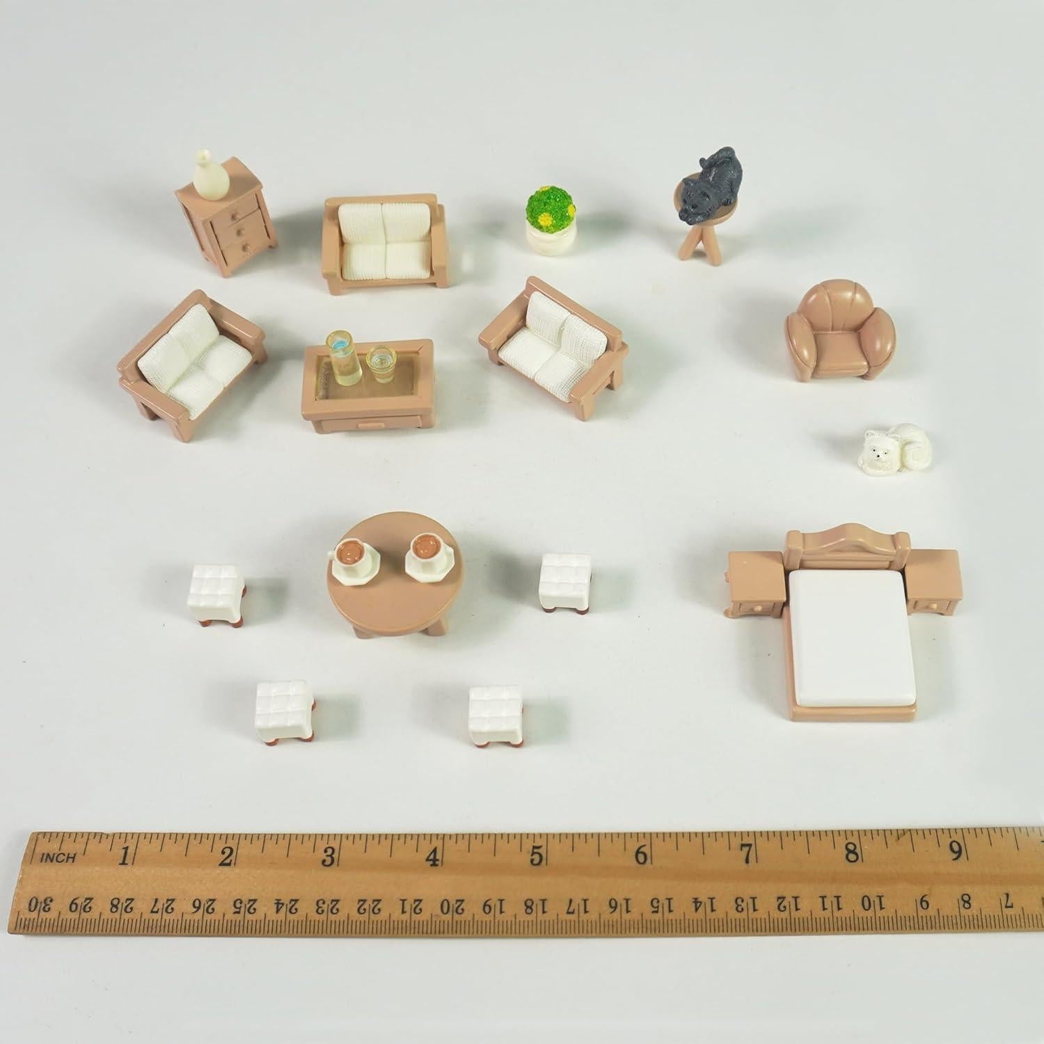 Juego de Muebles para Casa de Muñecas KAIX 23 Piezas