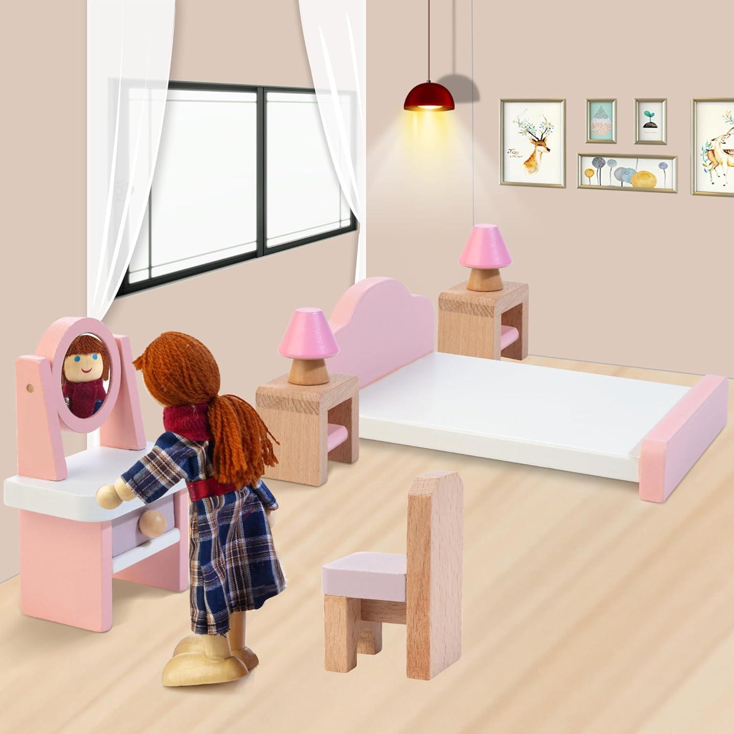 Juego de Muebles de Casa de Muñecas Kizfarm 26 Piezas