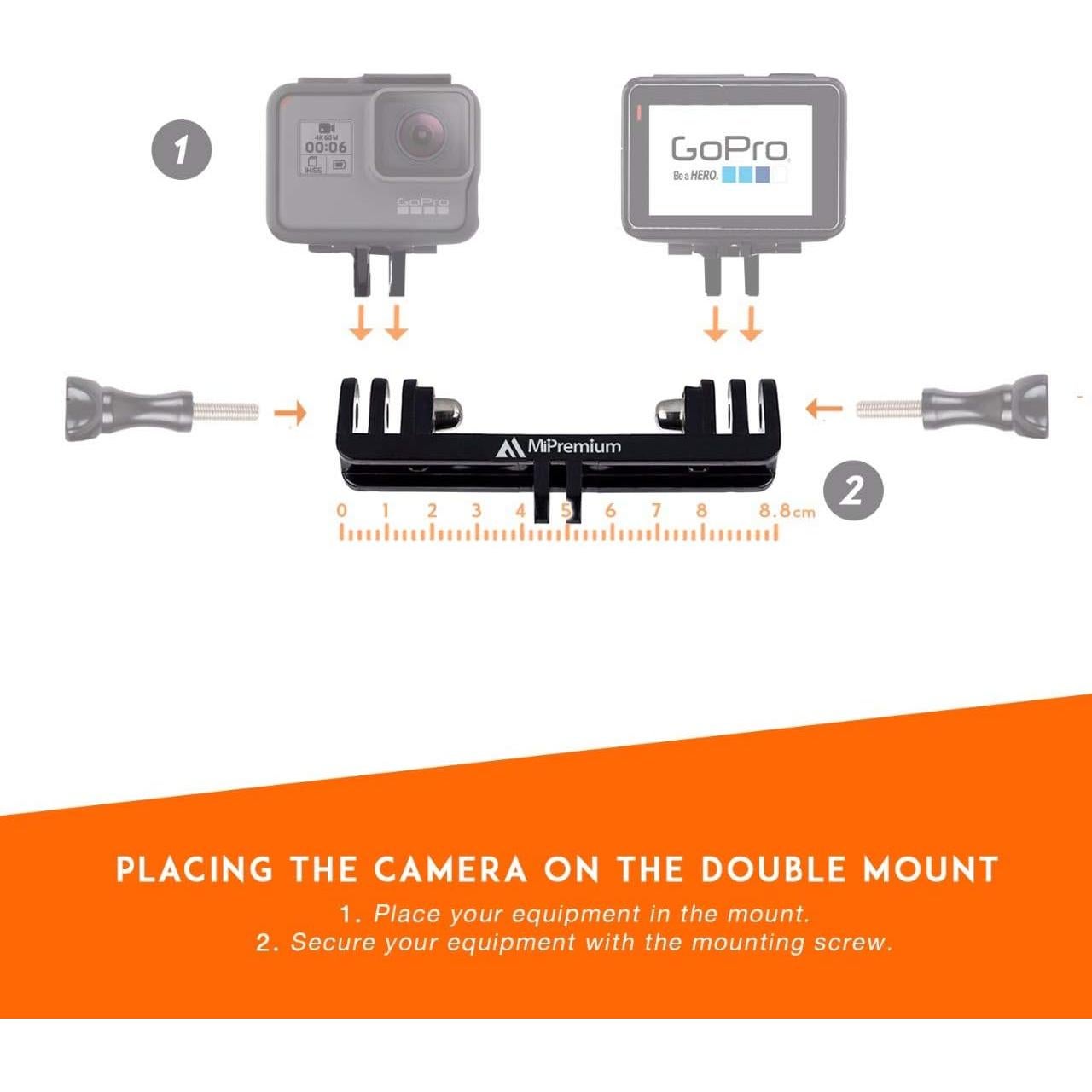 Kit de Montaje Doble MiPremium para GoPro y Smartphone