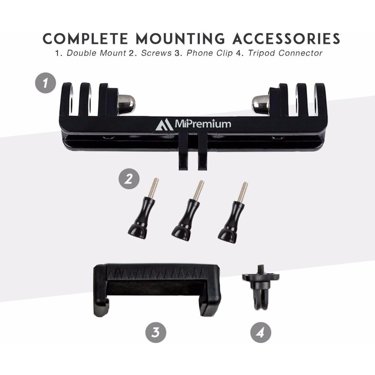 Kit de Montaje Doble MiPremium para GoPro y Smartphone