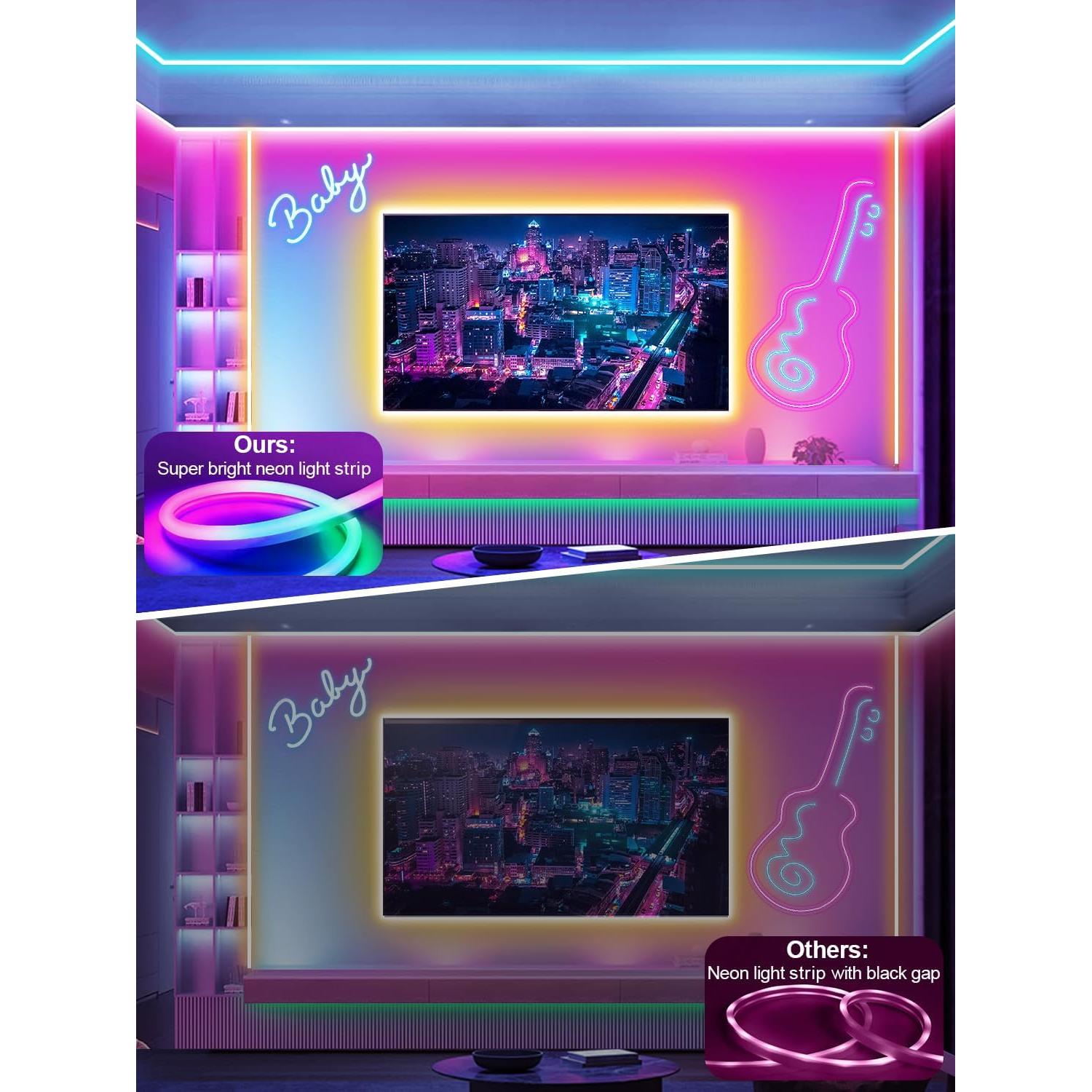 Tira de Luz LED Neón NBBUFF 5m RGB Control Remoto y App