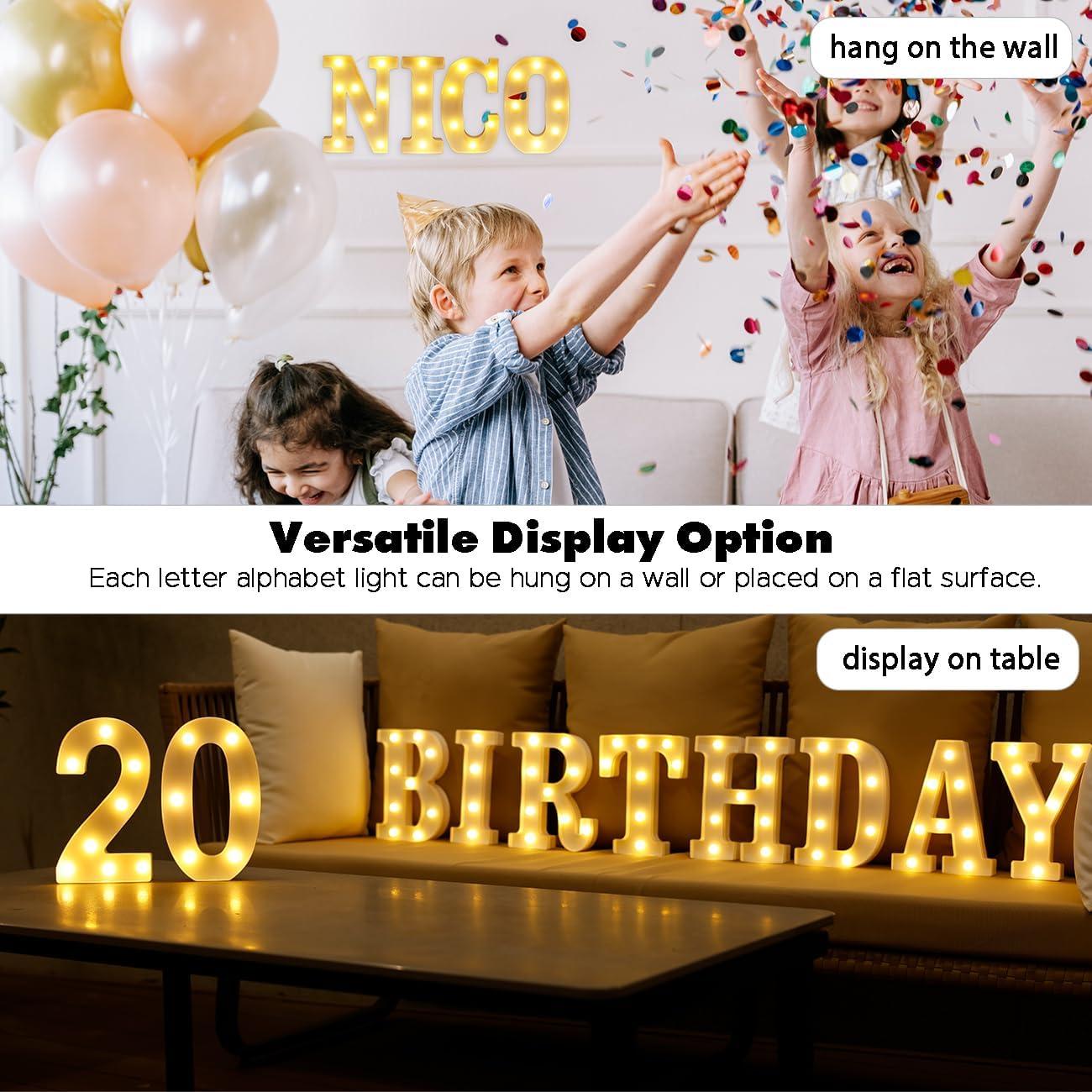 Números LED Iluminados DyingSwan 0 para Decoración de Fiestas