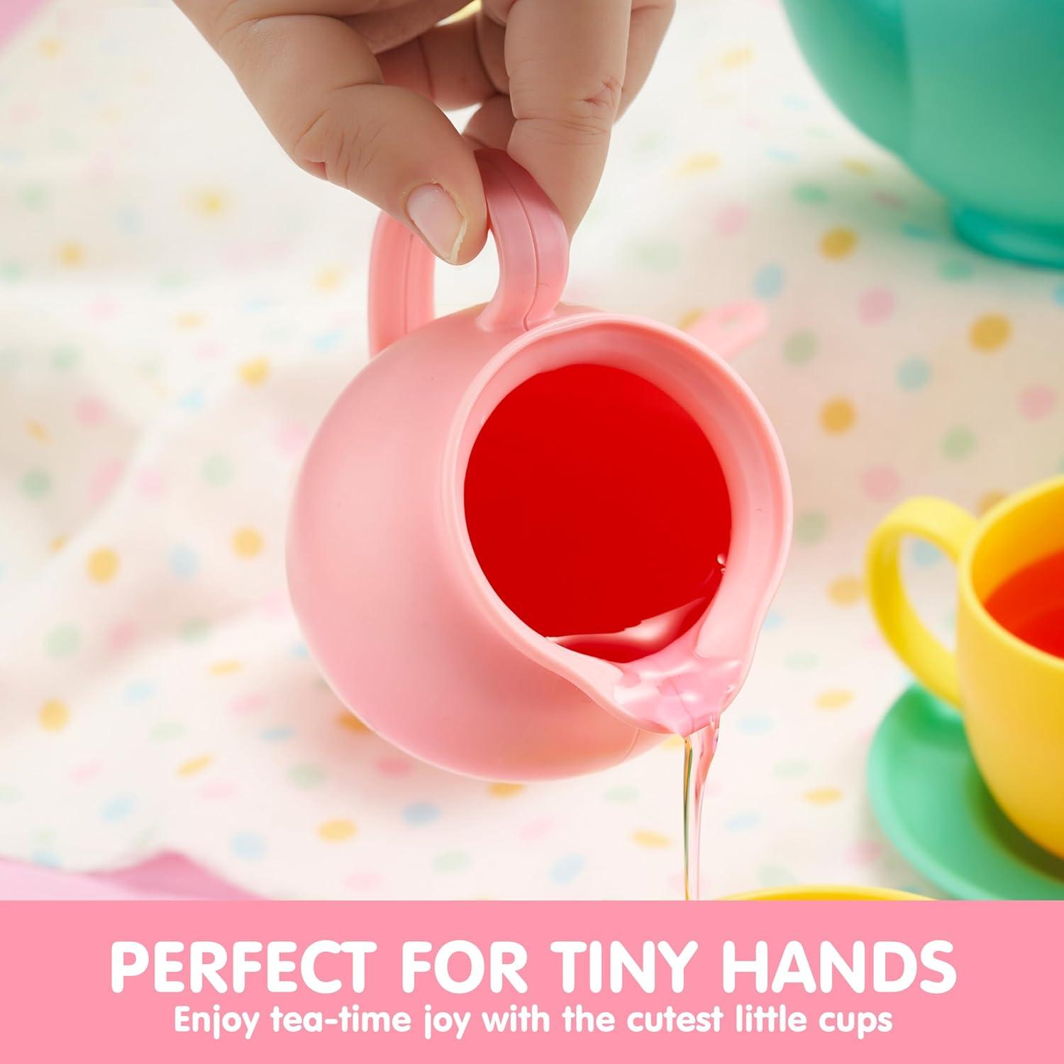 Juego de Té Infantil Joyin 18 Piezas Colorido BPA Free