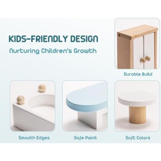 Juego de Muebles de Casa de Muñecas ROBOTIME 23 Piezas