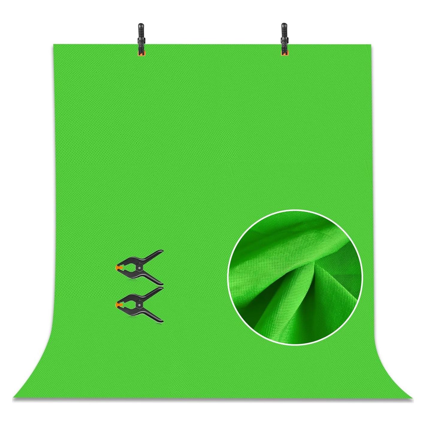 Pantalla de Fondo Verde EMART 1.52x1.98m con Abrazaderas