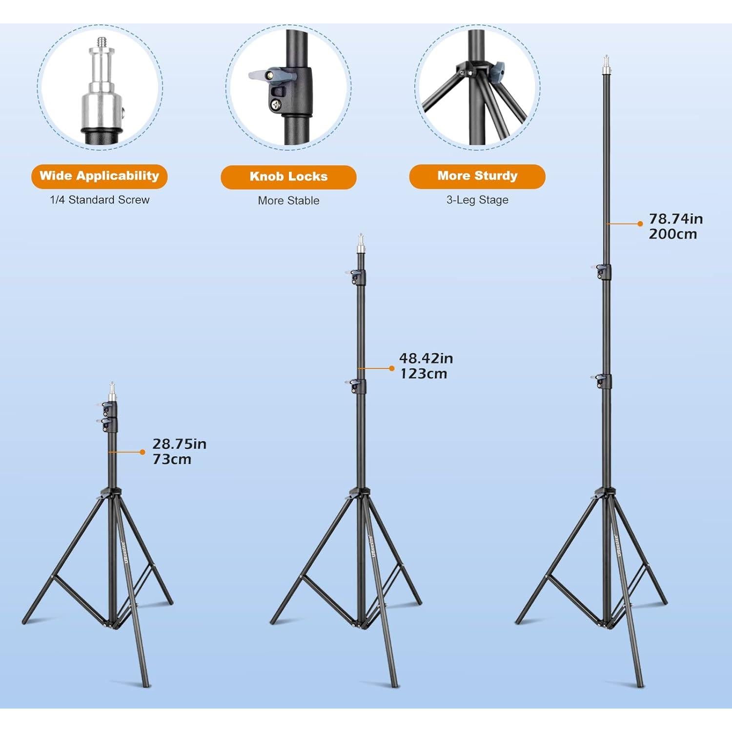 Kit de Iluminación Softbox UBeesize 30x30 cm con 2 Bombillas 40W